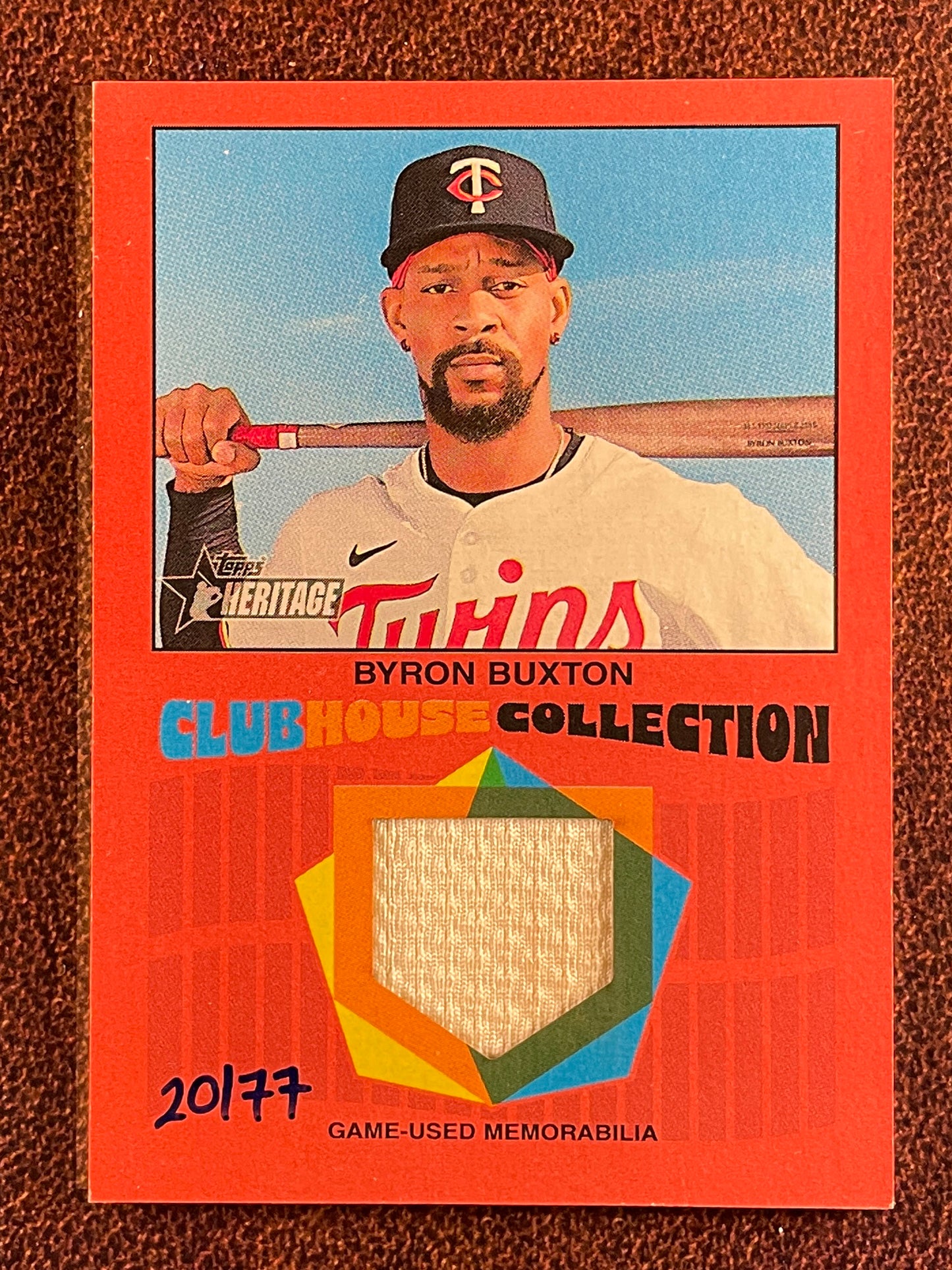 Byron Buxton - 2026 Topps Heritage - RED Real One RELIC /77 - Twins