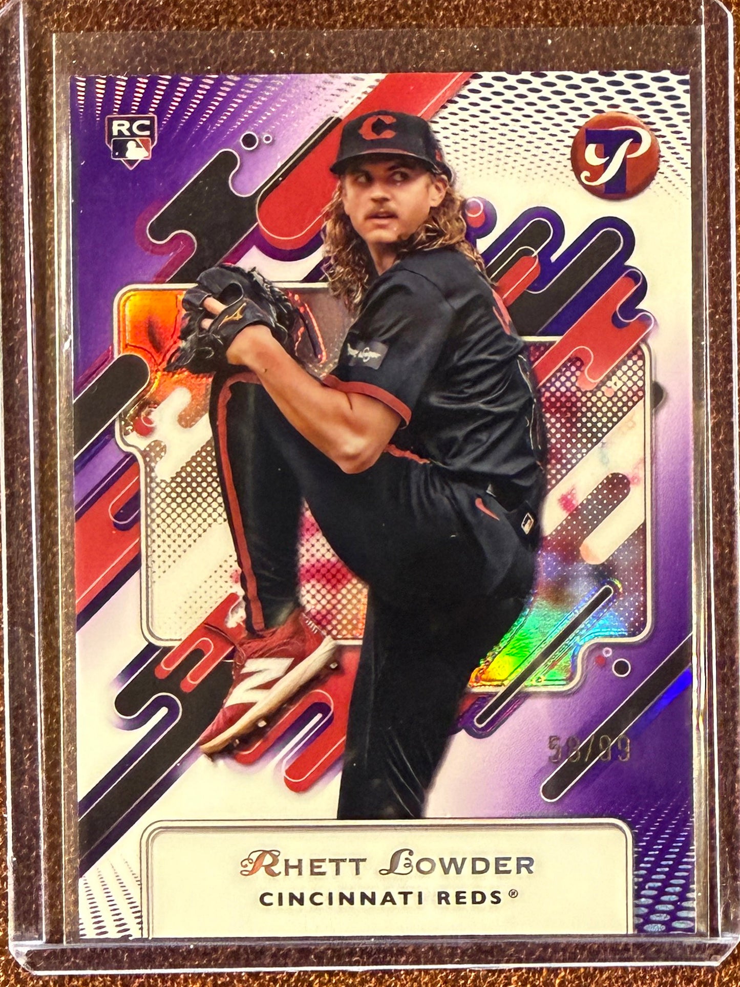 Rhett Lowder - 2025 Topps Pristine - Rookie PURPLE /99 - Reds