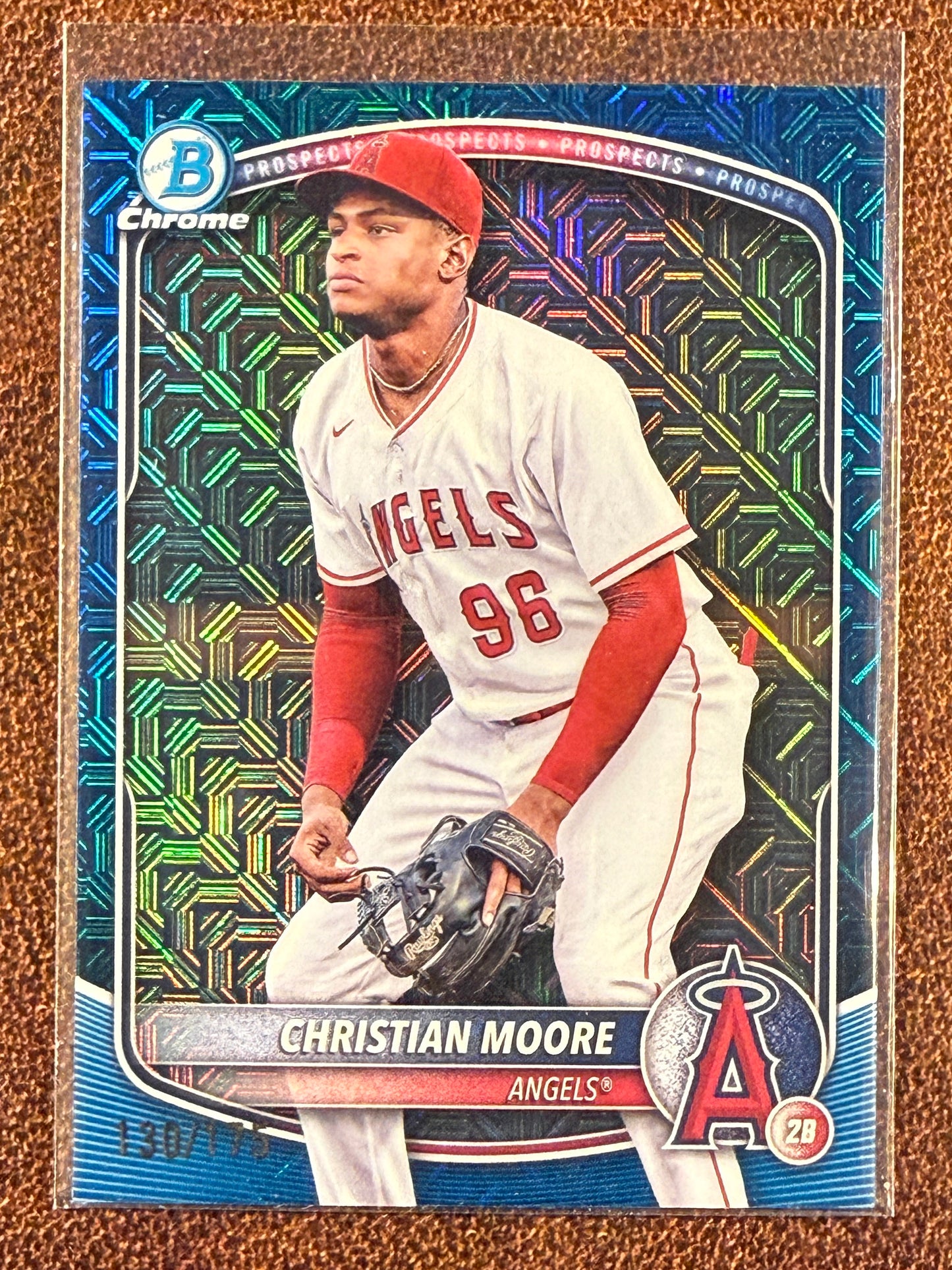 Christian Moore - 2025 Bowman Chrome - BLUE MOJO /175 - Angels