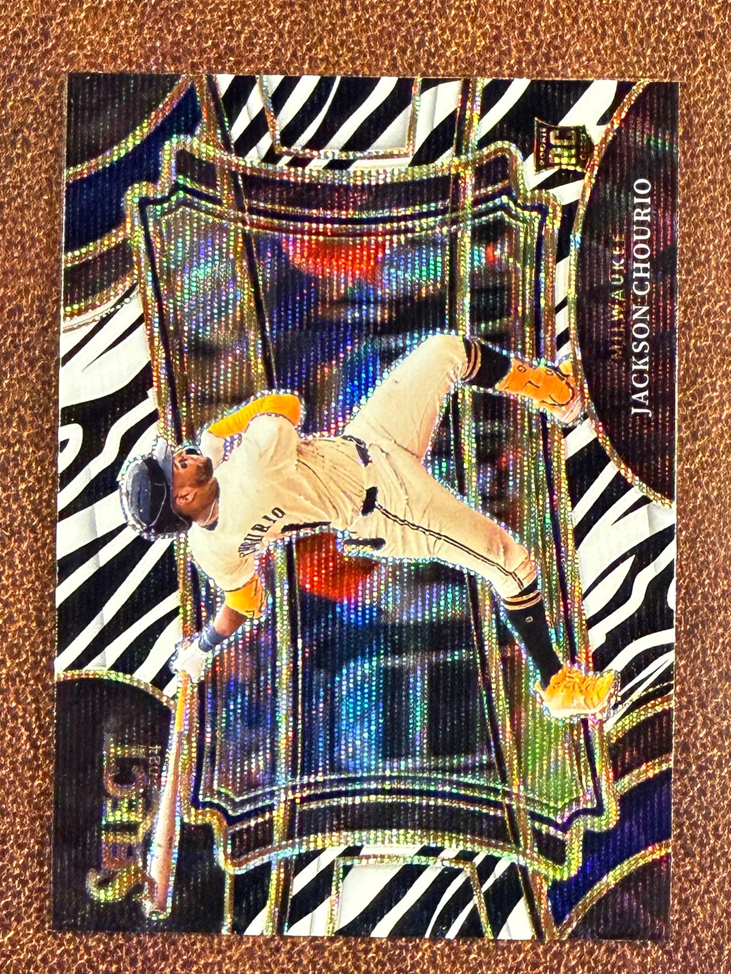 Jackson Chourio - 2024 Panini Select - Diamond Level Zebra Prizm Rookie - Brewers