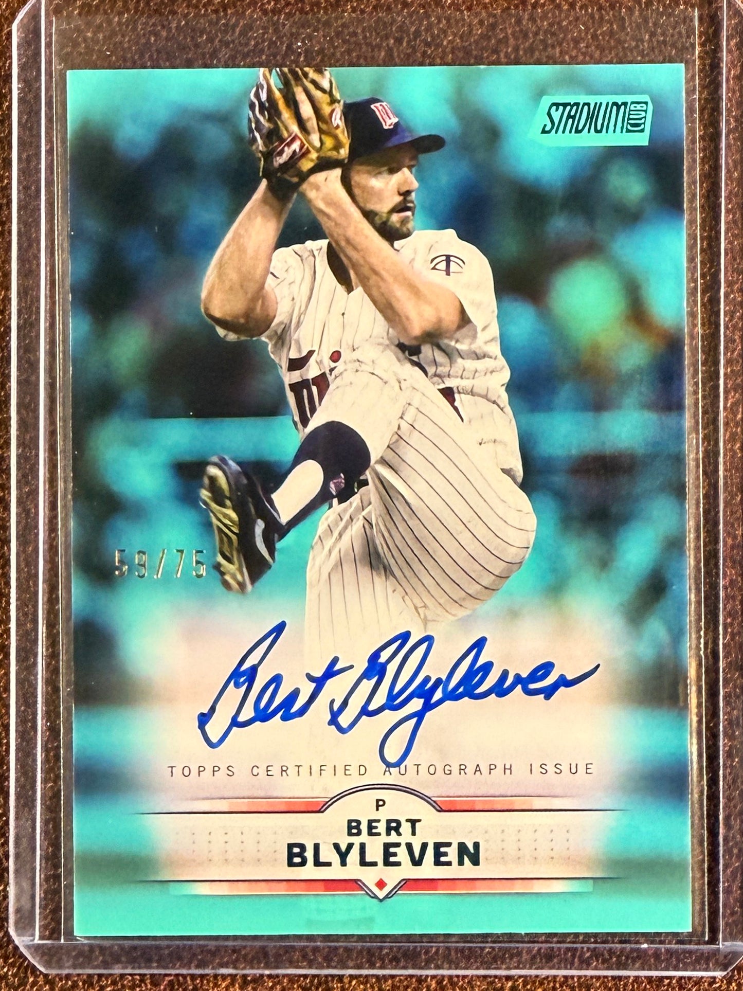 Bert Blyleven - 2025 Topps Stadium Club - Aqua AUTO /75 - Twins
