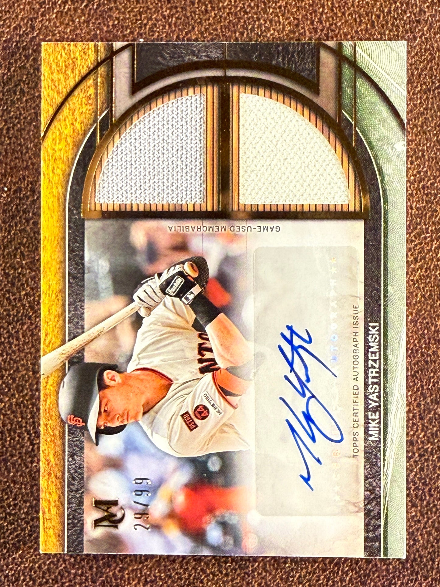 Mike Yastrzemski - 2025 Topps Museum Collection - Signature Swatches Dual RELIC /99 - Giants