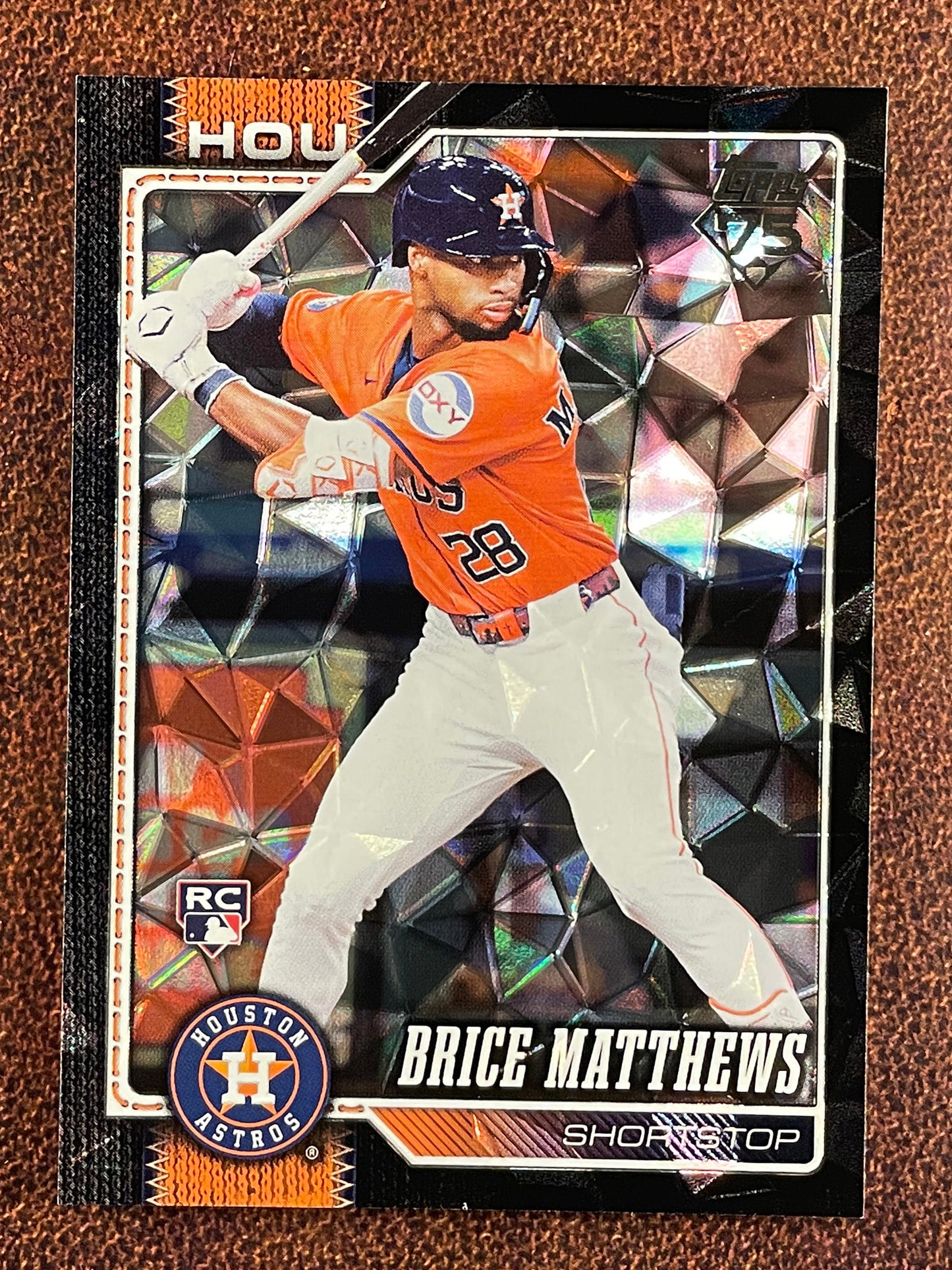 Brice Matthews - 2026 Topps Series 1 - BLACK Diamante Rookie 10/10 Bookend - Astros