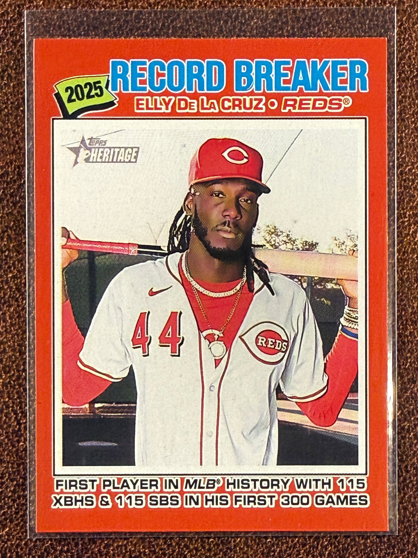 Elly De La Cruz - 2026 Topps Heritage - RED Border - Reds