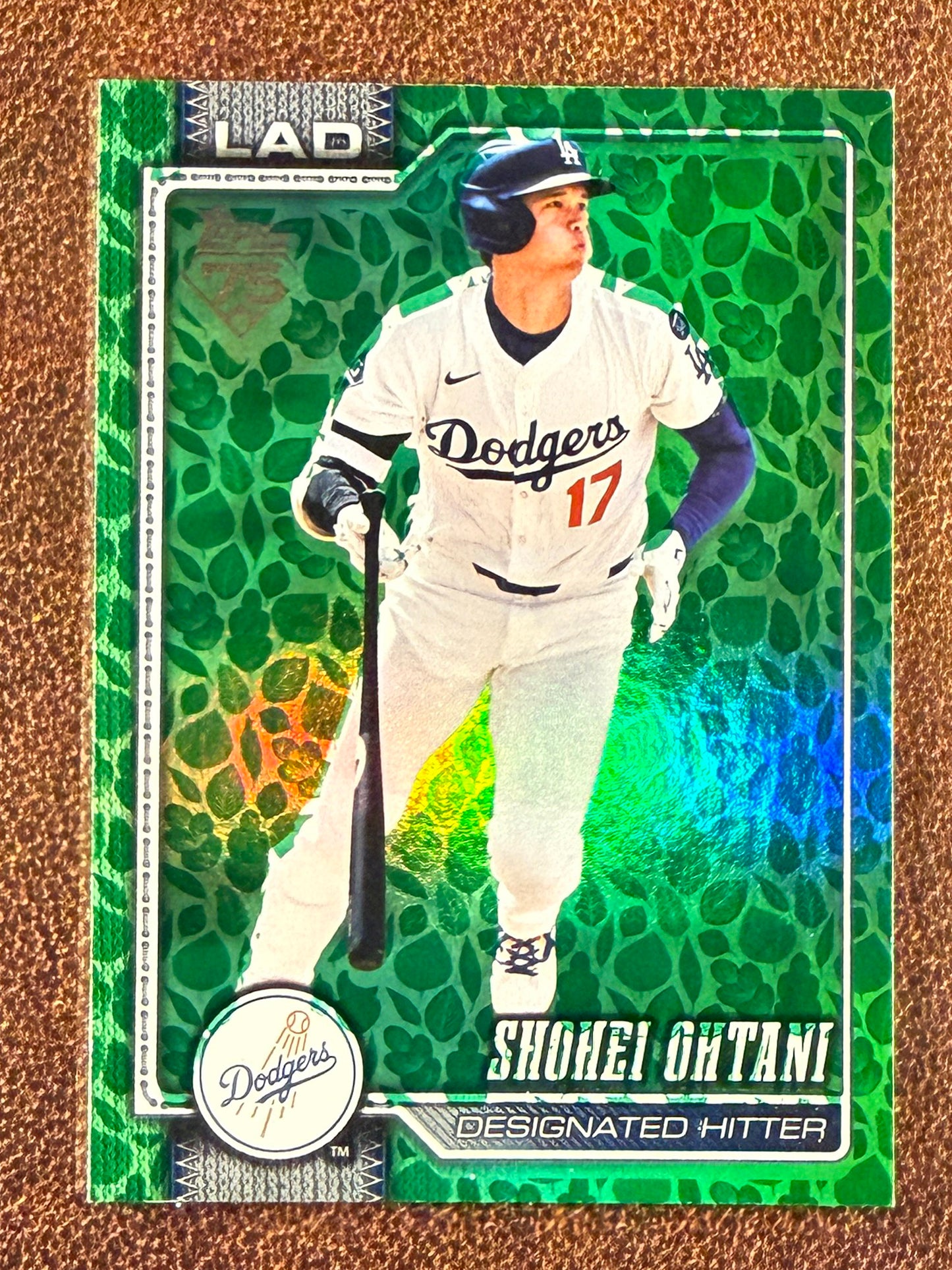 Shohei Ohtani - 2026 Topps Series 1 - Spring Green Leaves Foil - Dodgers
