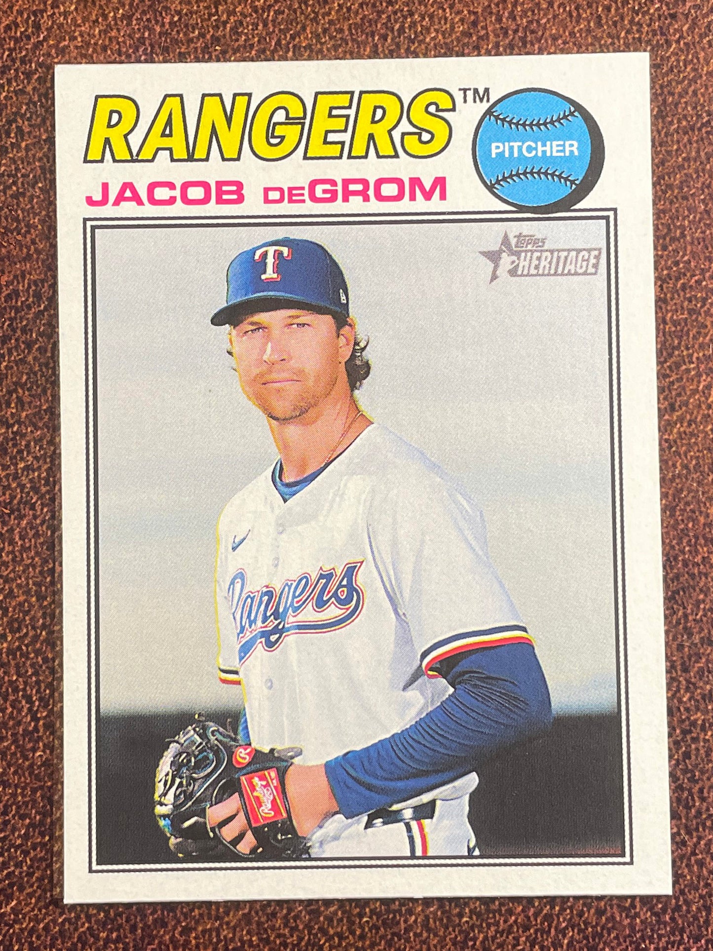 Jacob deGrom - 2026 Topps Heritage - Banner Variation - Rangers
