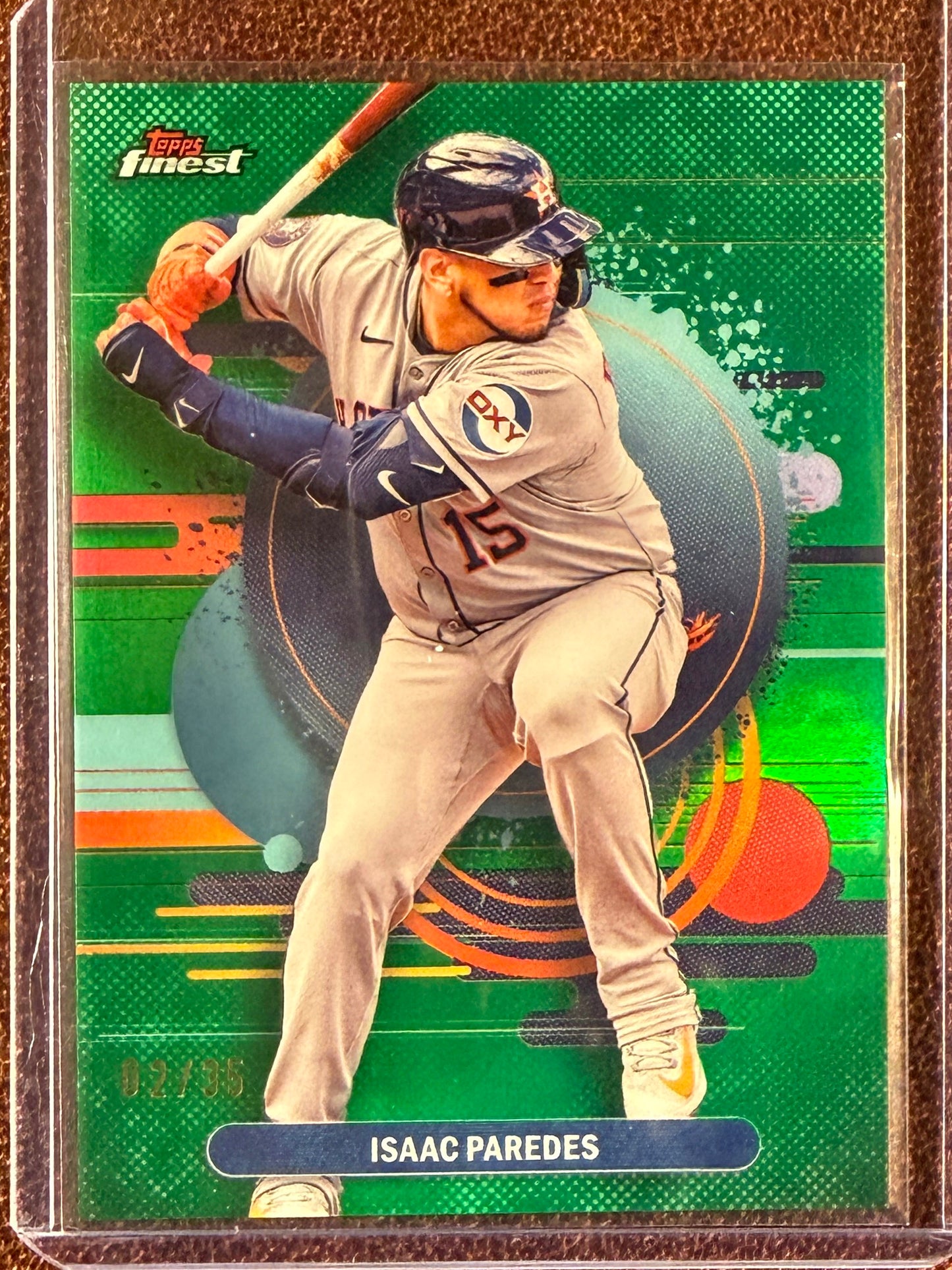 Isaac Paredes - 2025 Topps Finest - GREEN Uncommon /35 - Astros