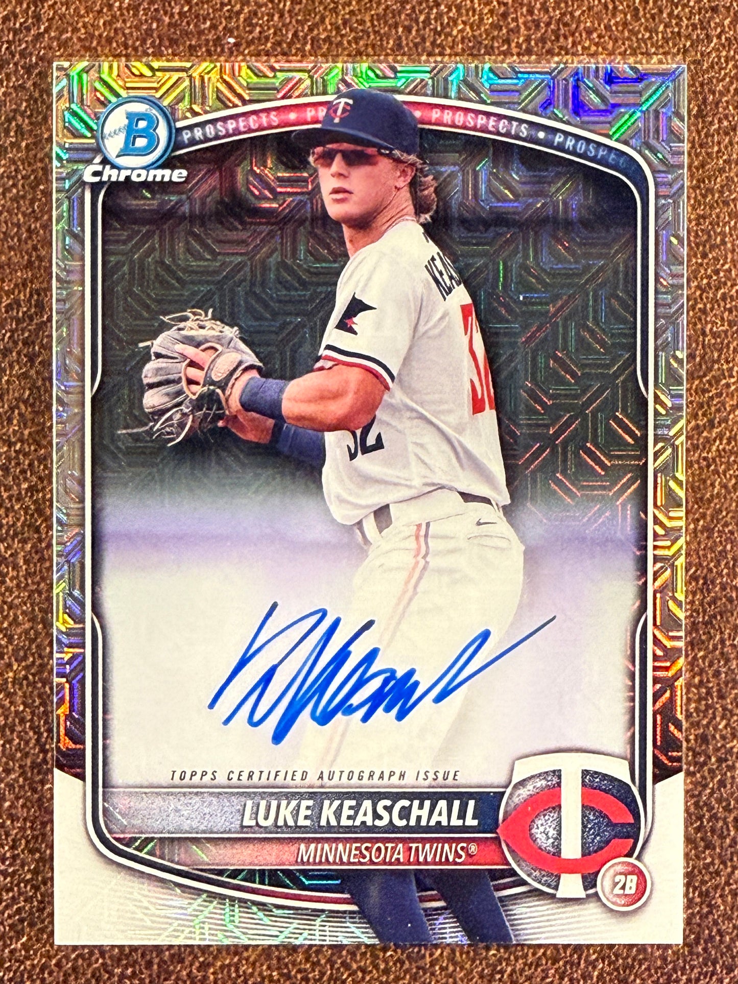 Luke Keaschall - 2025 Bowman Chrome - MOJO AUTO - Twins