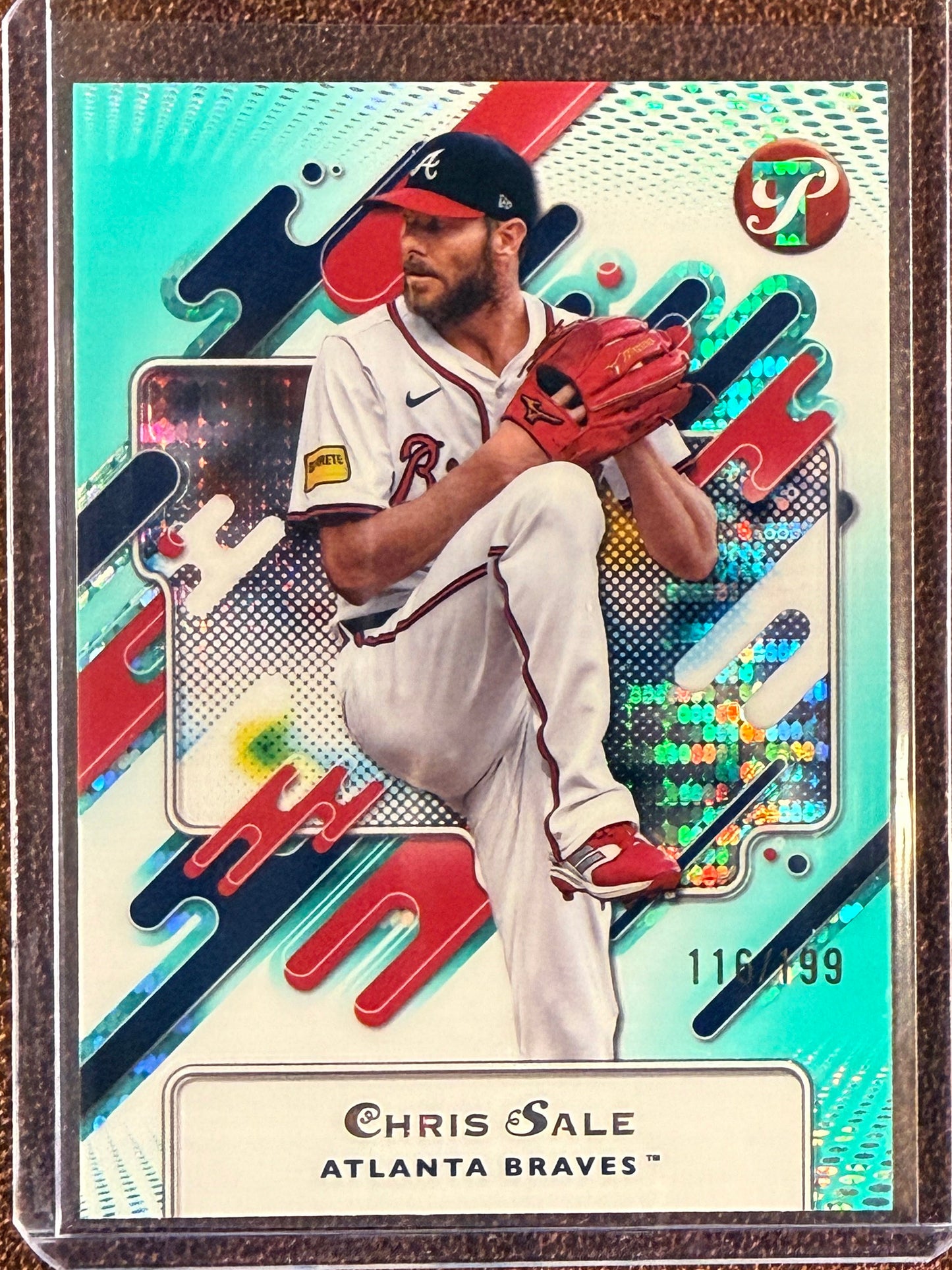 Chris Sale - 2025 Topps Pristine - AQUA /199 - Braves