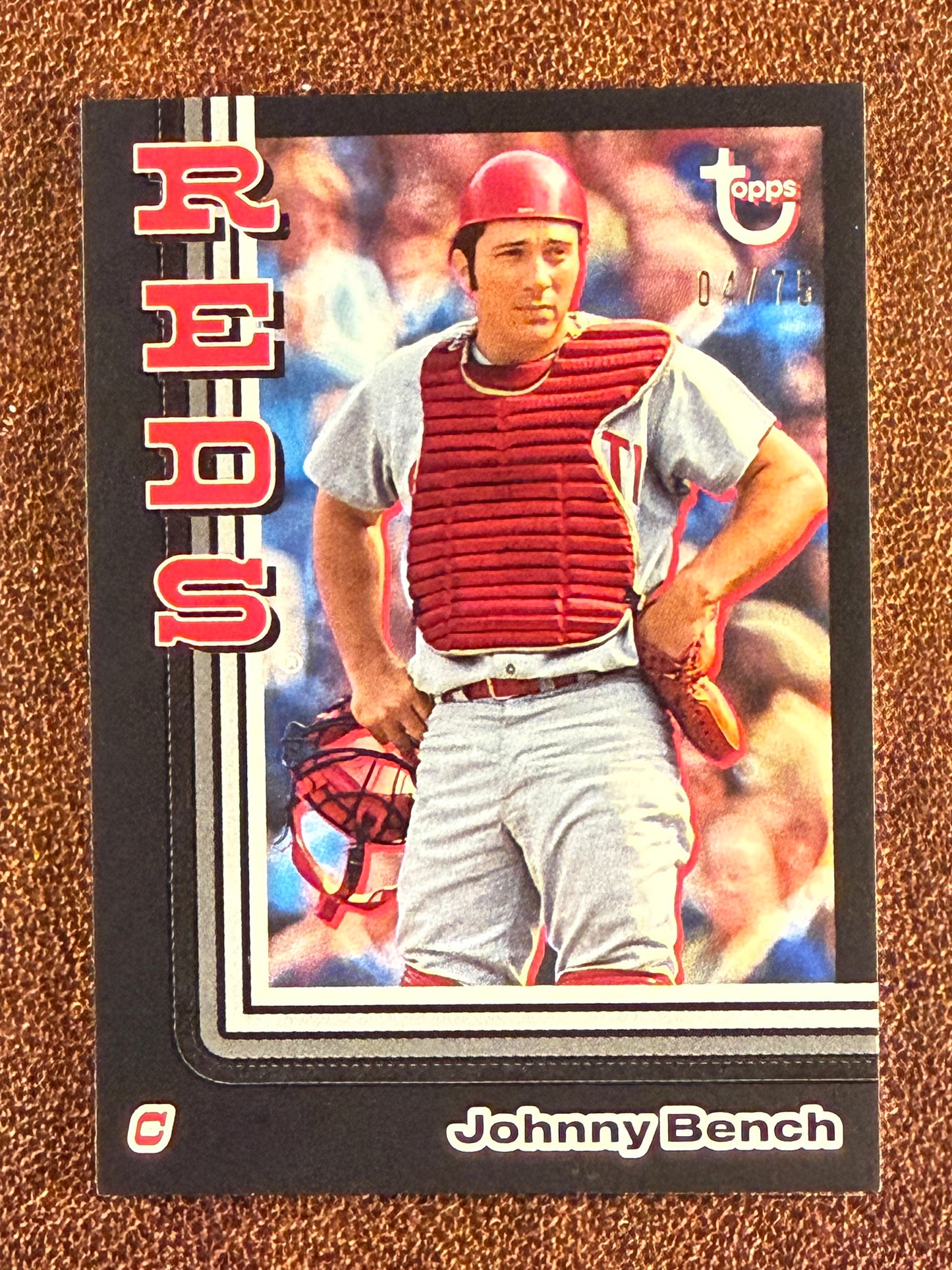 Johnny Bench - 2024 Topps Brooklyn Collection - BLACK /75 - Reds