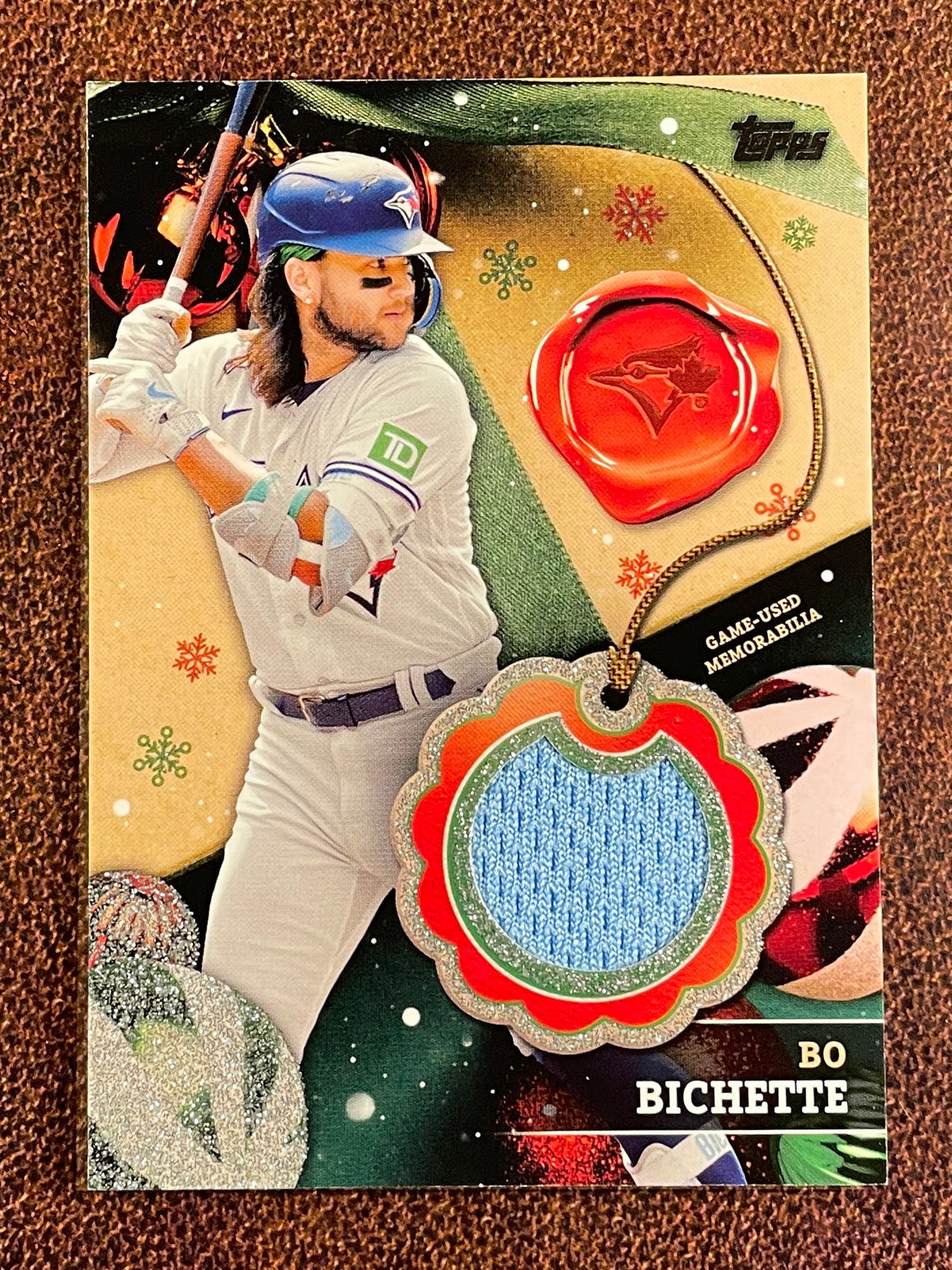 Bo Bichette - 2024 Topps Holiday - RELIC /99 - Blue Jays