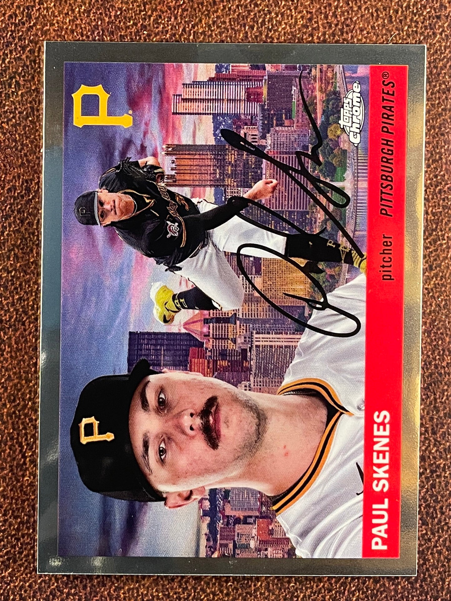 Paul Skenes - 2025 Topps Chrome Platinum - City Variation - Pirates