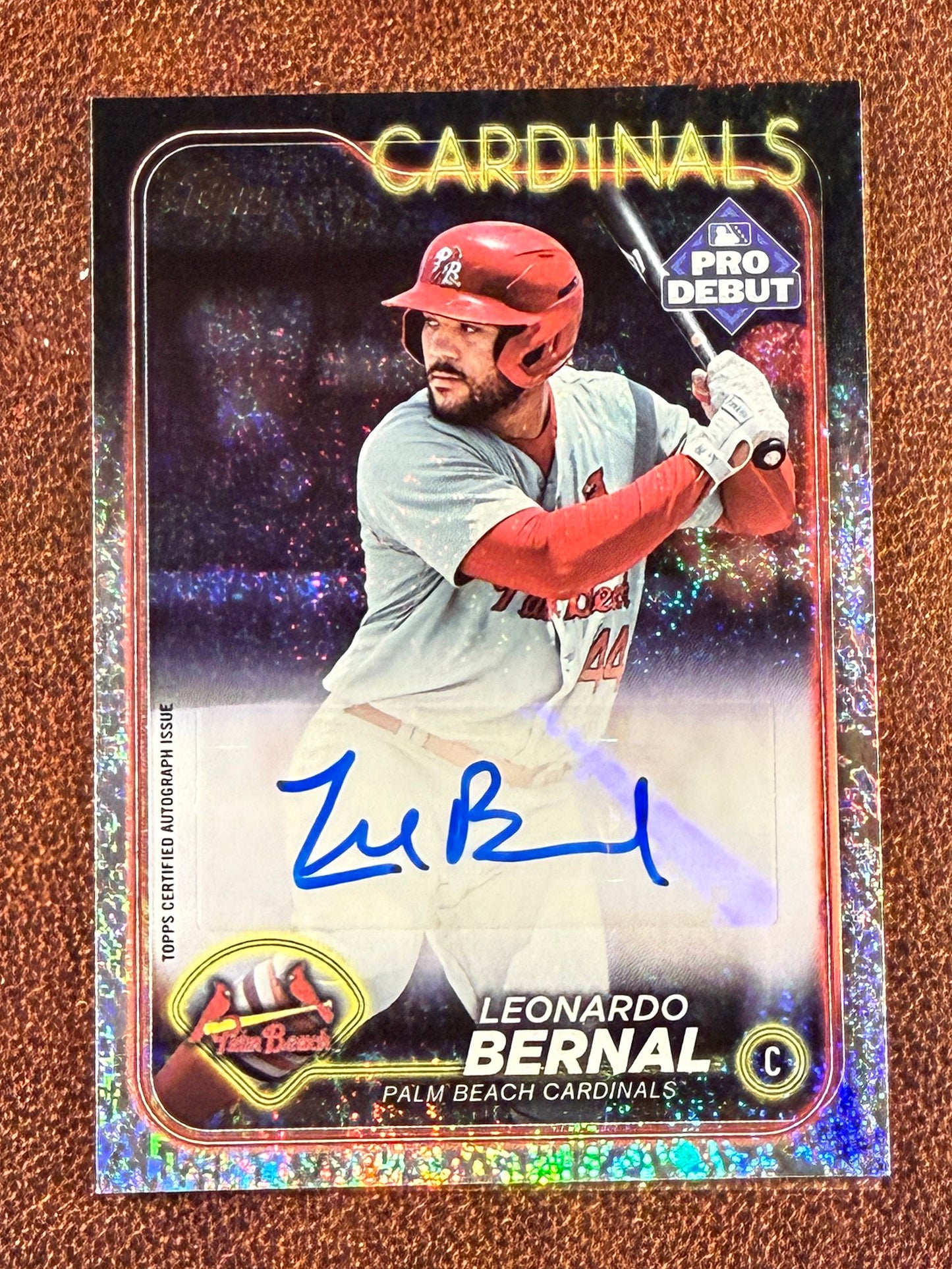 Leonardo Bernal - 2024 Topps Pro Debut - Sparkle AUTO /199 - Cardinals