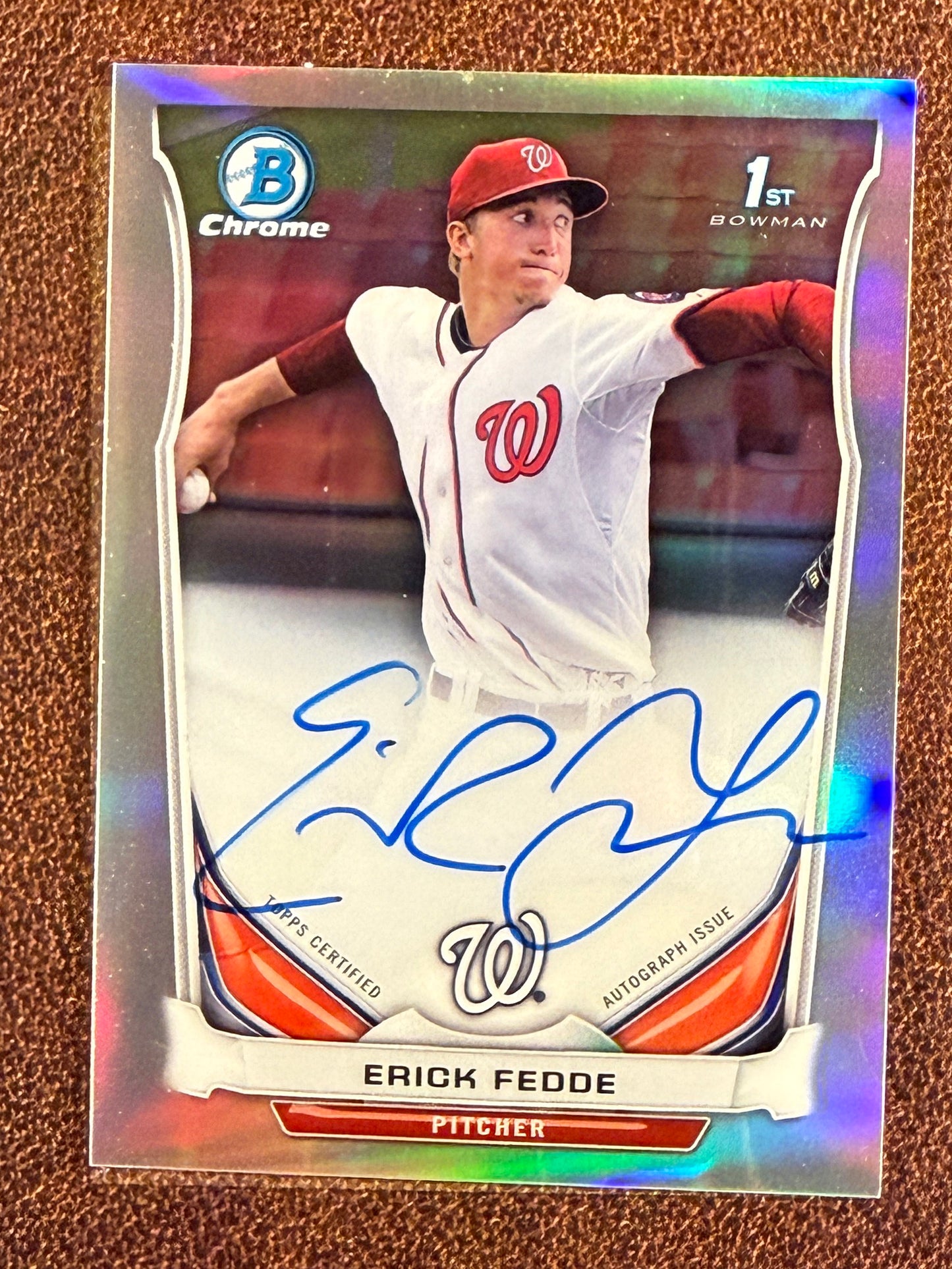 Erick Fedde - 2014 Bowman Chrome - 1st Bowman AUTO - Nationals