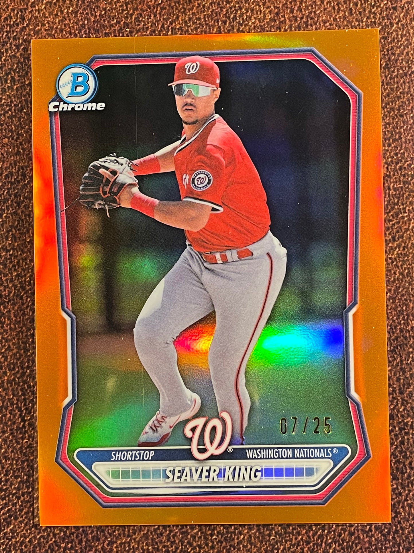 Seaver King - 2026 Bowman - ORANGE Refractor /25 (*Surface scratching*) - Nationals