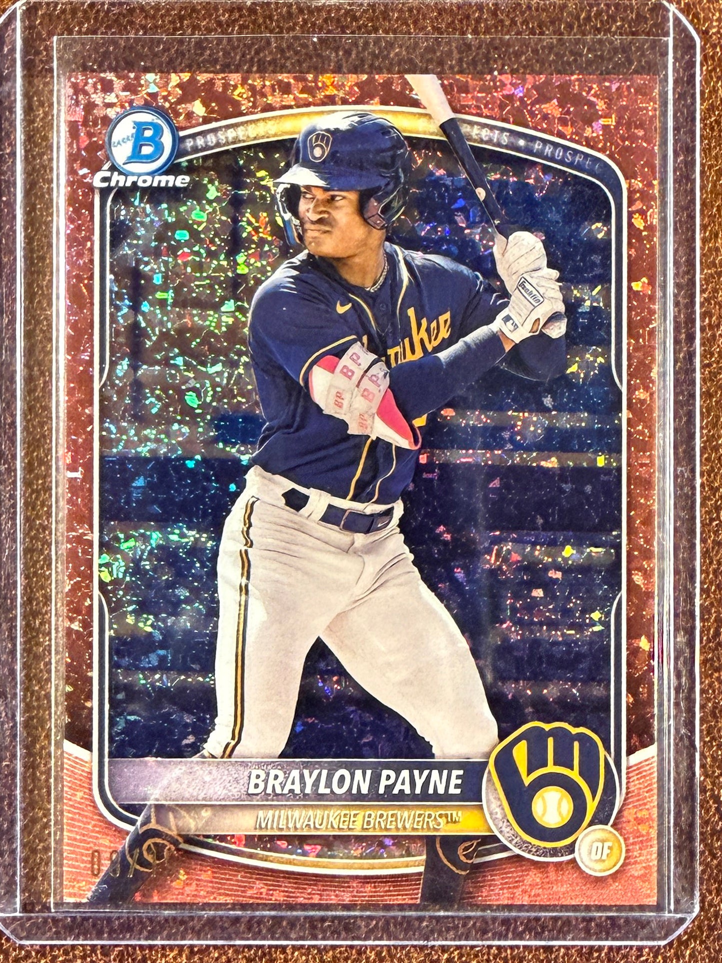 Braylon Payne - 2025 Bowman Chrome - PINK /15 - Brewers