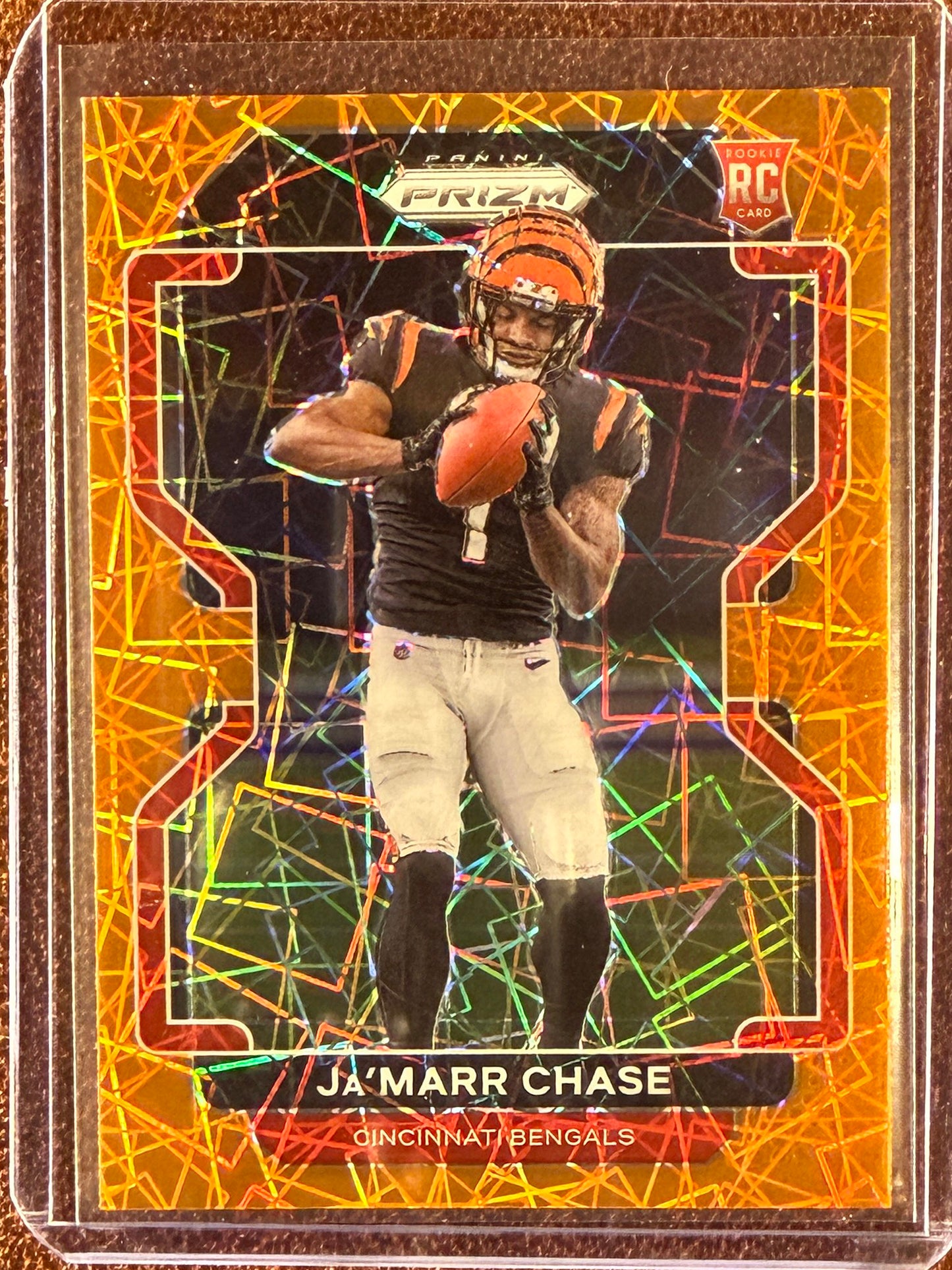 JaMarr Chase - 2021 Panini Prizm - Rookie ORANGE Laser - Bengals