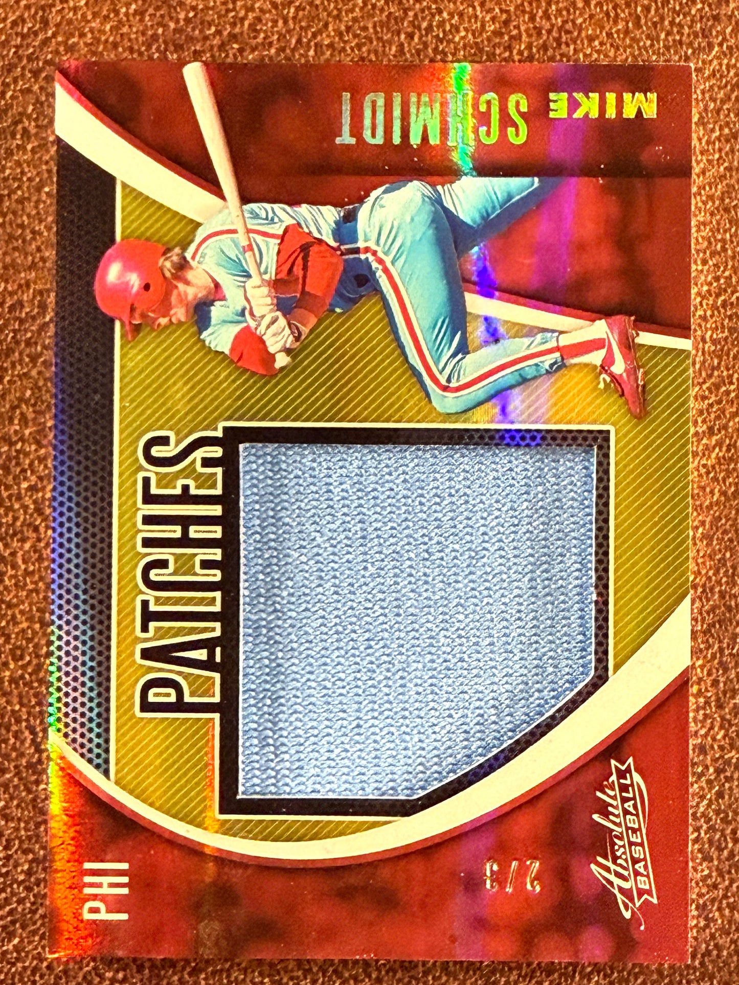 Mike Schmidt - 2021 Painini Absolute - Patches Spectrum Gold /3 - Phillies
