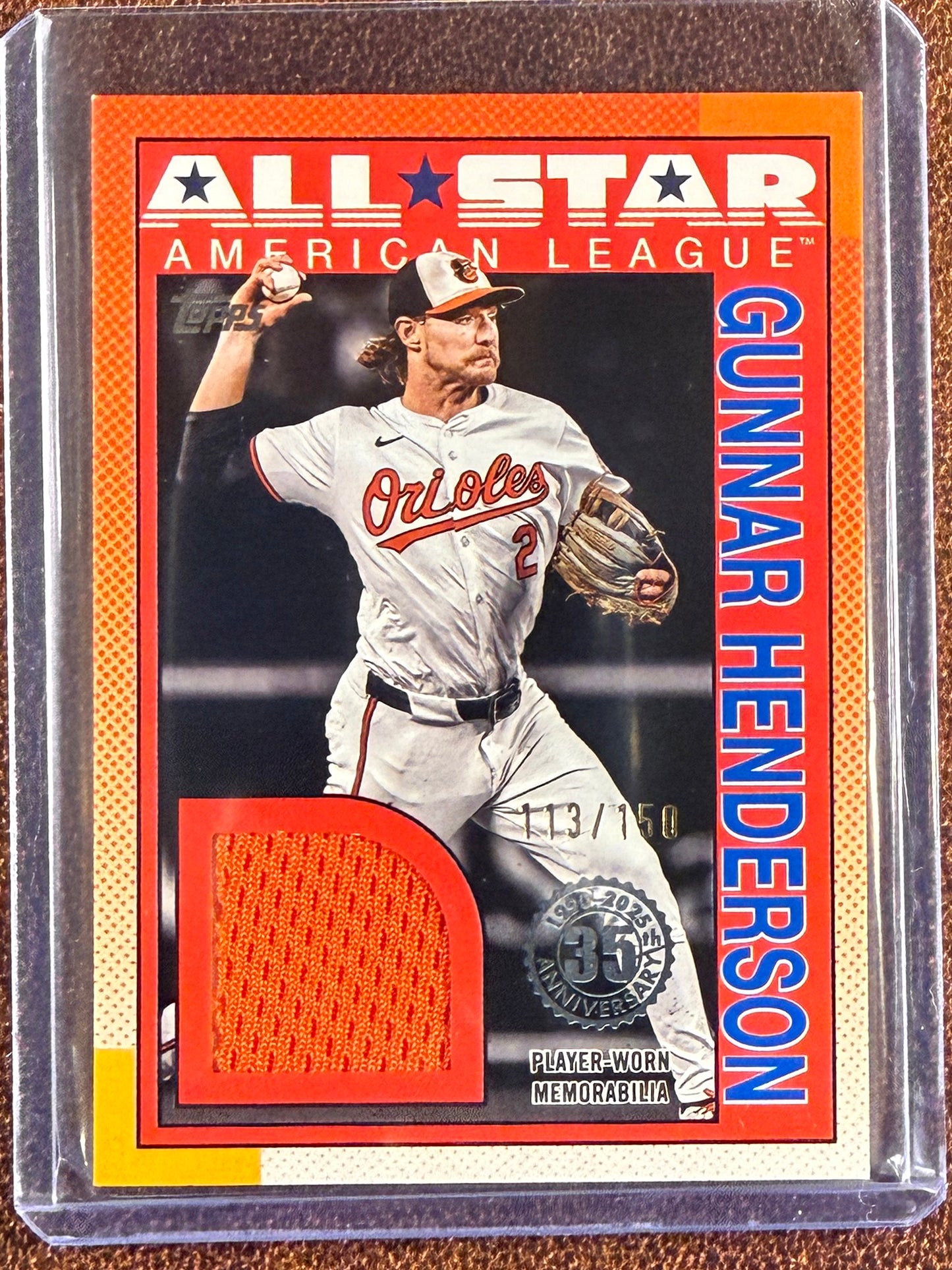 Gunnar Henderson - 2025 Topps Series 2 - BLUE 1990 RELIC /150 - Orioles