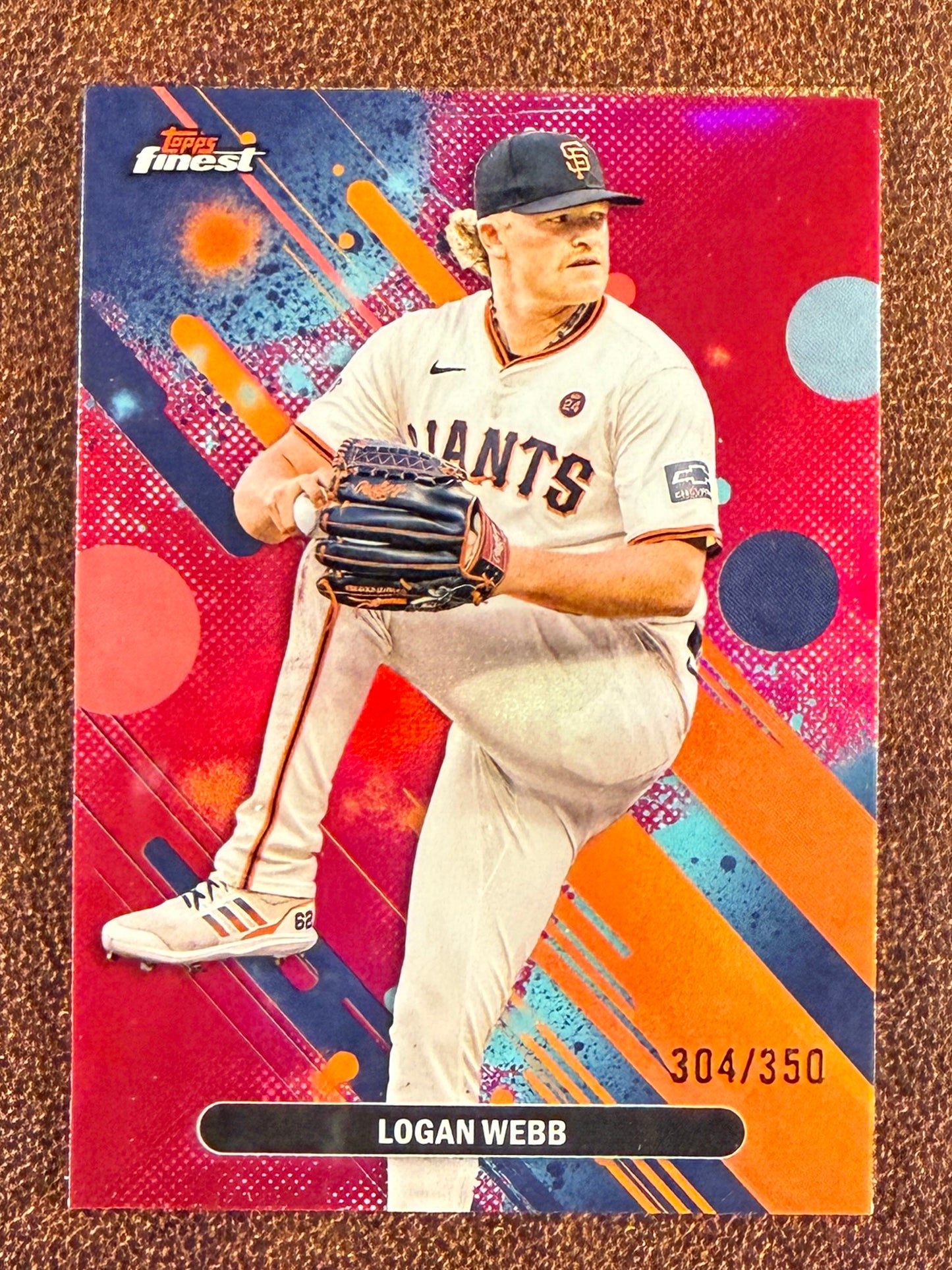 Logan Webb - 2025 Topps Finest - MAGENTA Common /350 - Giants