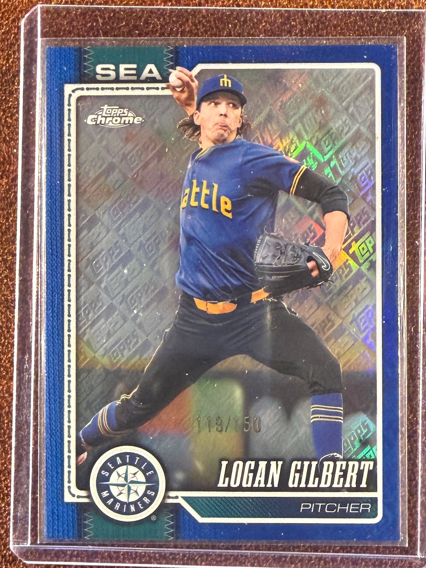 Logan Gilbert - 2026 Topps Chrome - BLUE Logofractor /150 - Mariners