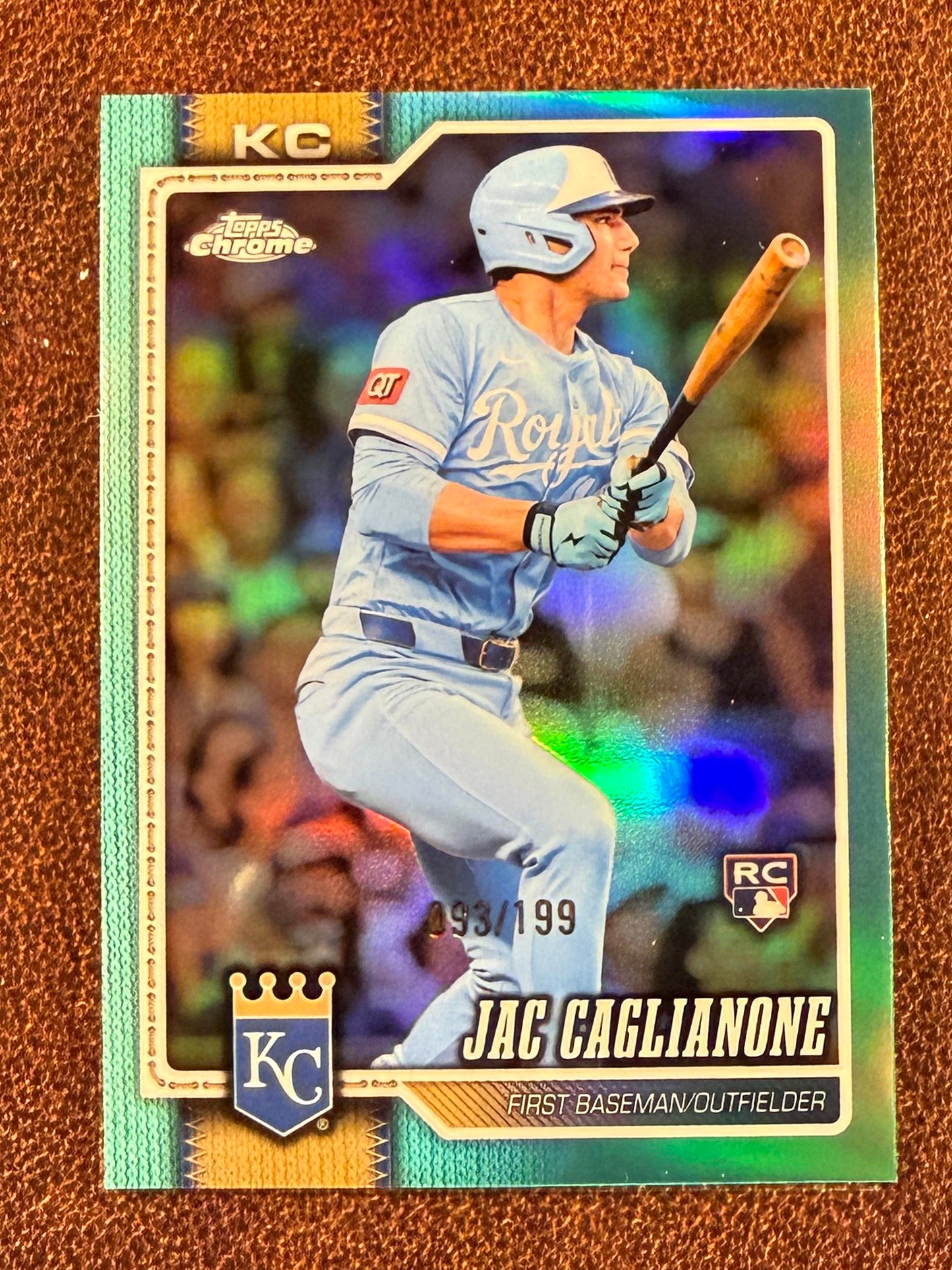 Jac Caglianone - 2026 Topps Chrome - AQUA Rookie /199 - Royals
