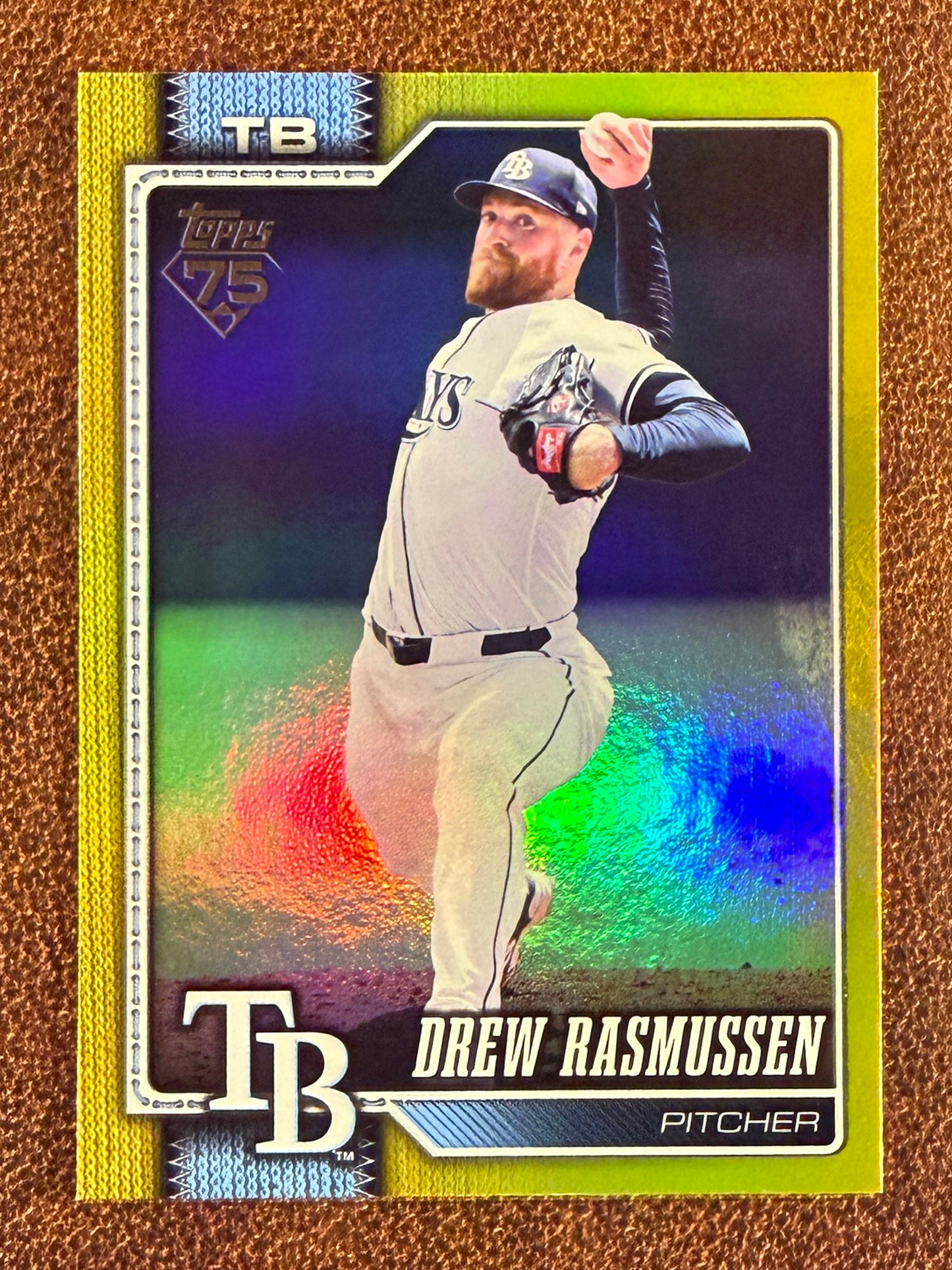 Drew Rasmussen - 2026 Topps Series 1 - YELLOW Rainbow Foil /399 - Rays
