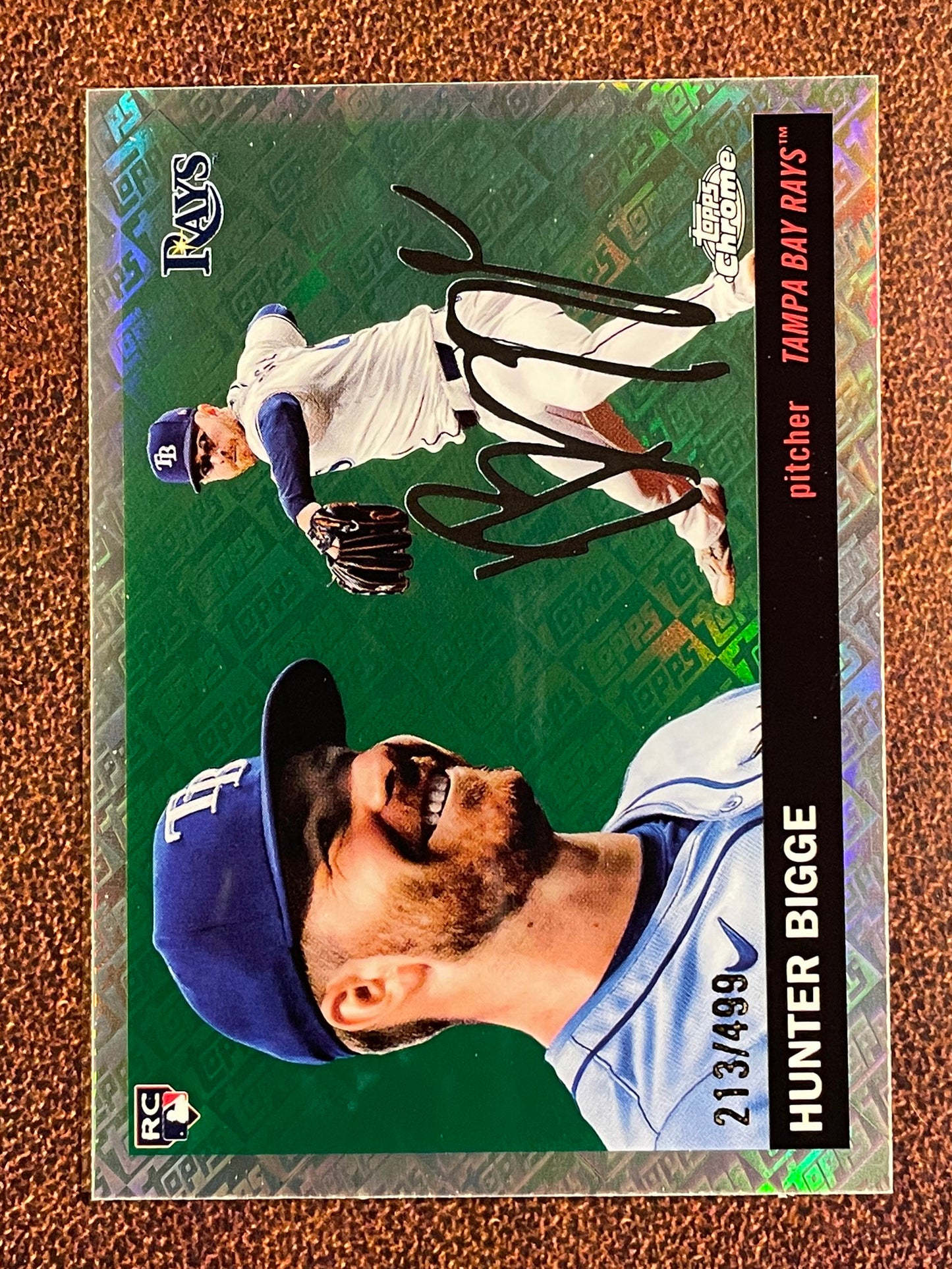 Hunter Bigge - 2025 Topps Chrome Platinum - Logo Refractor /499 - Rays