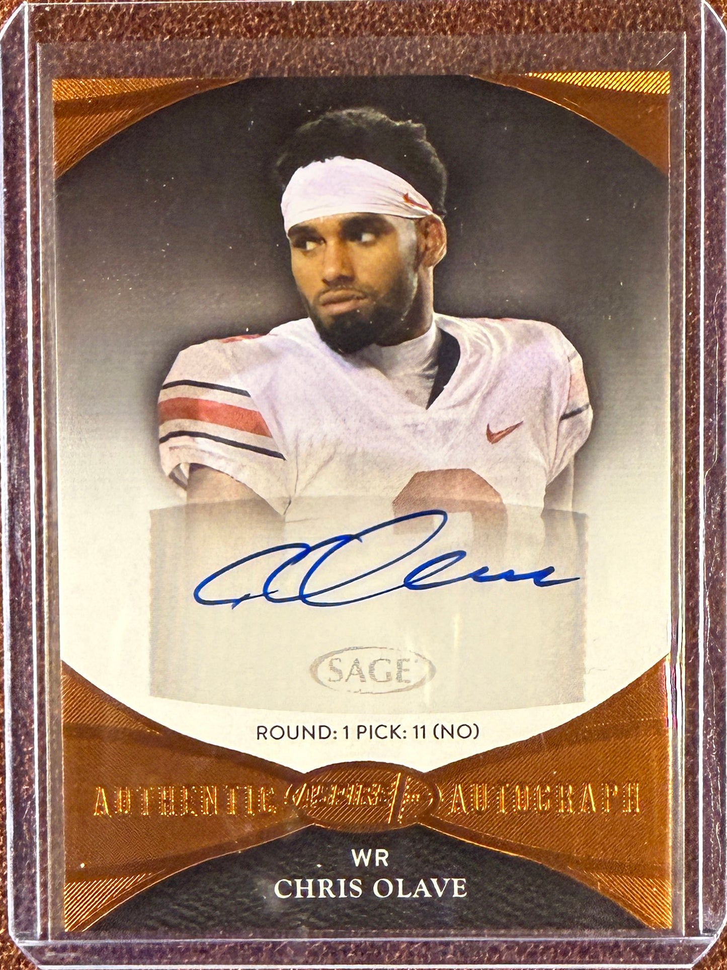 Chris Olave - 2022 Sage Apsire - Bronze AUTO - Saints