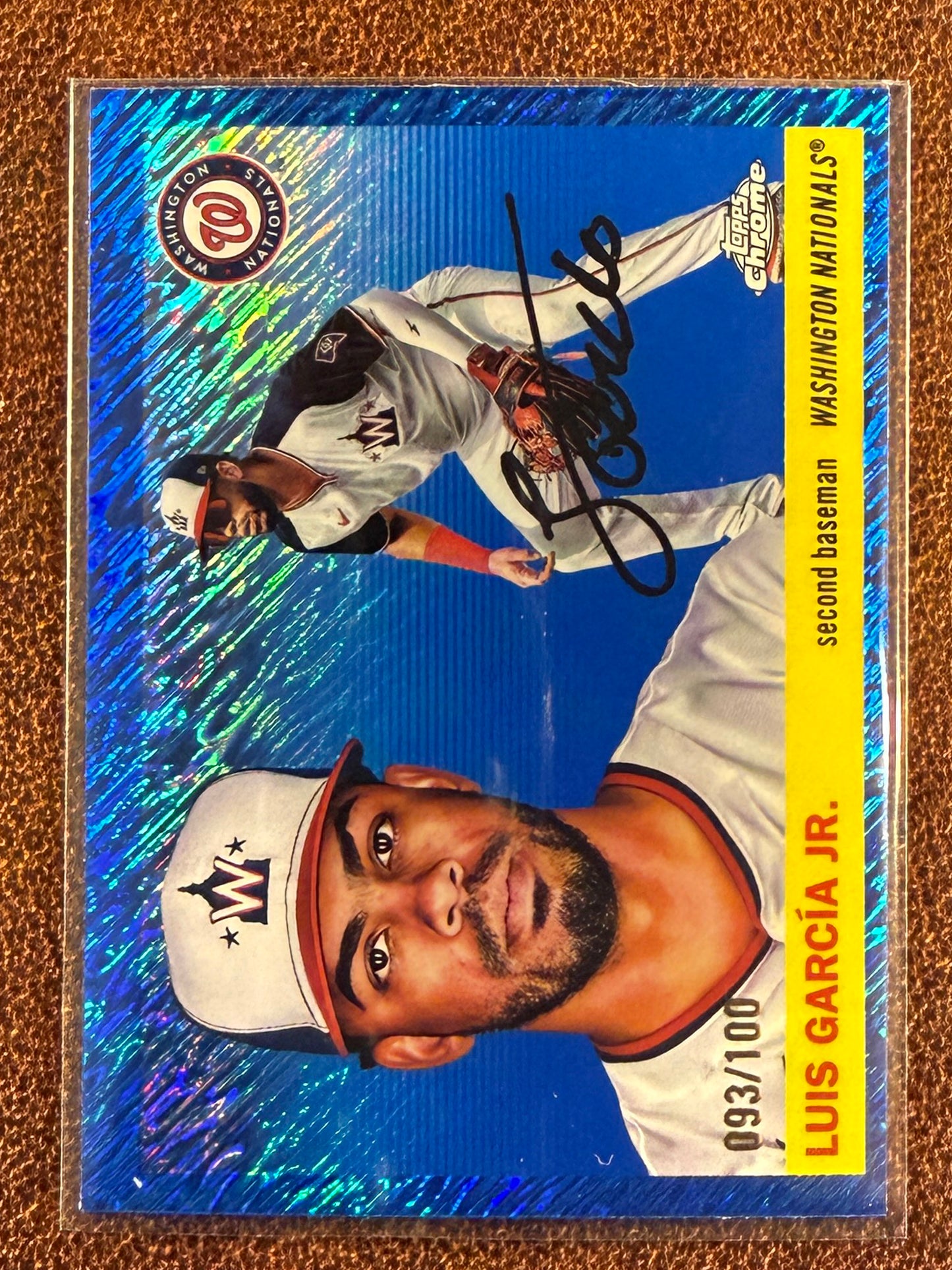 Luis Garcia - 2025 Topps Chrome Platinum - BLUE Shimmer Refractor /100 - Nationals