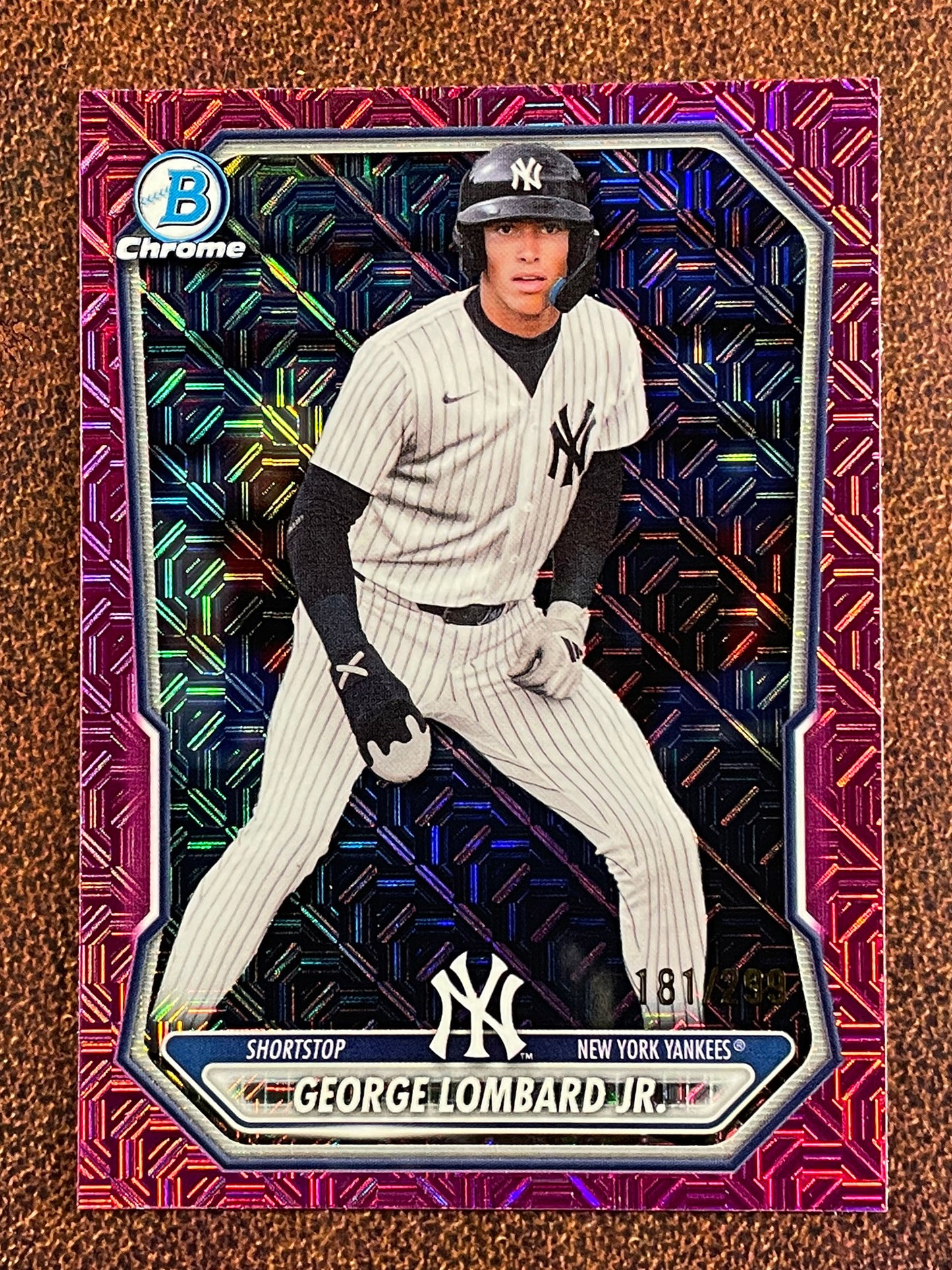George Lombard - 2025 Bowman - PINK MOJO /299 - Yankees