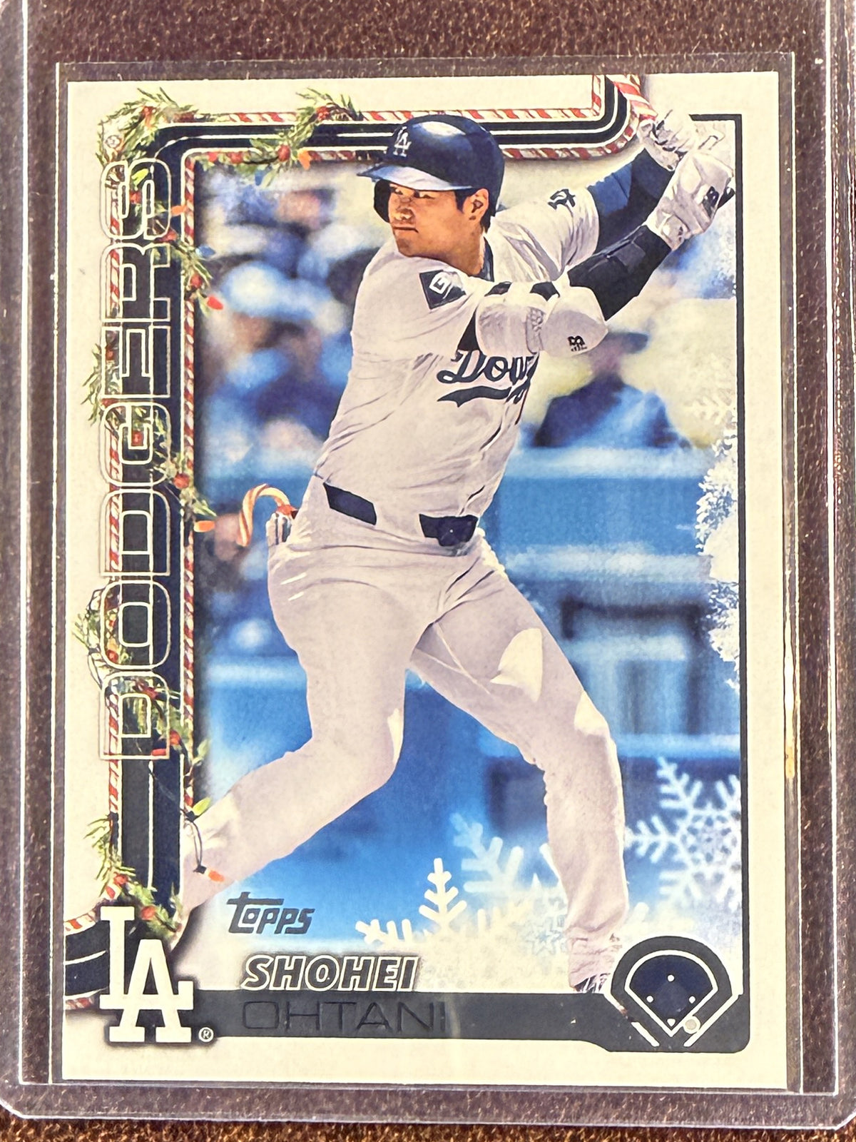 Shohei Ohtani - 2025 Topps Holiday - Candy Cane Bat SP - Dodgers