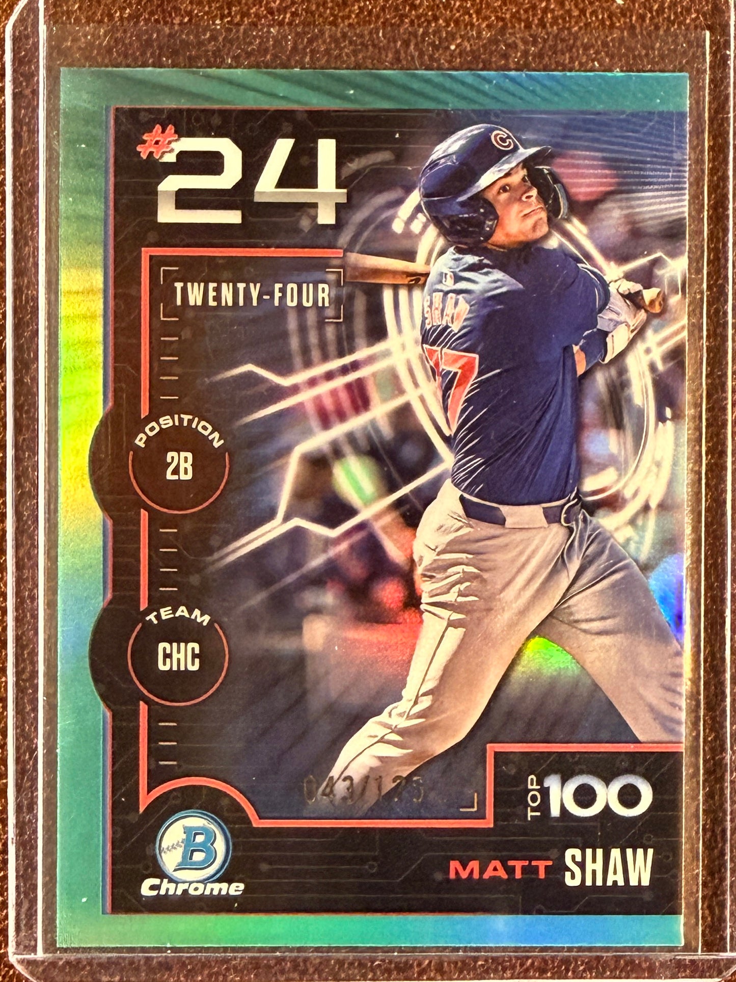 Matt Shaw - 2025 Bowman - AQUA Scouts Top 100 /125 - Cubs