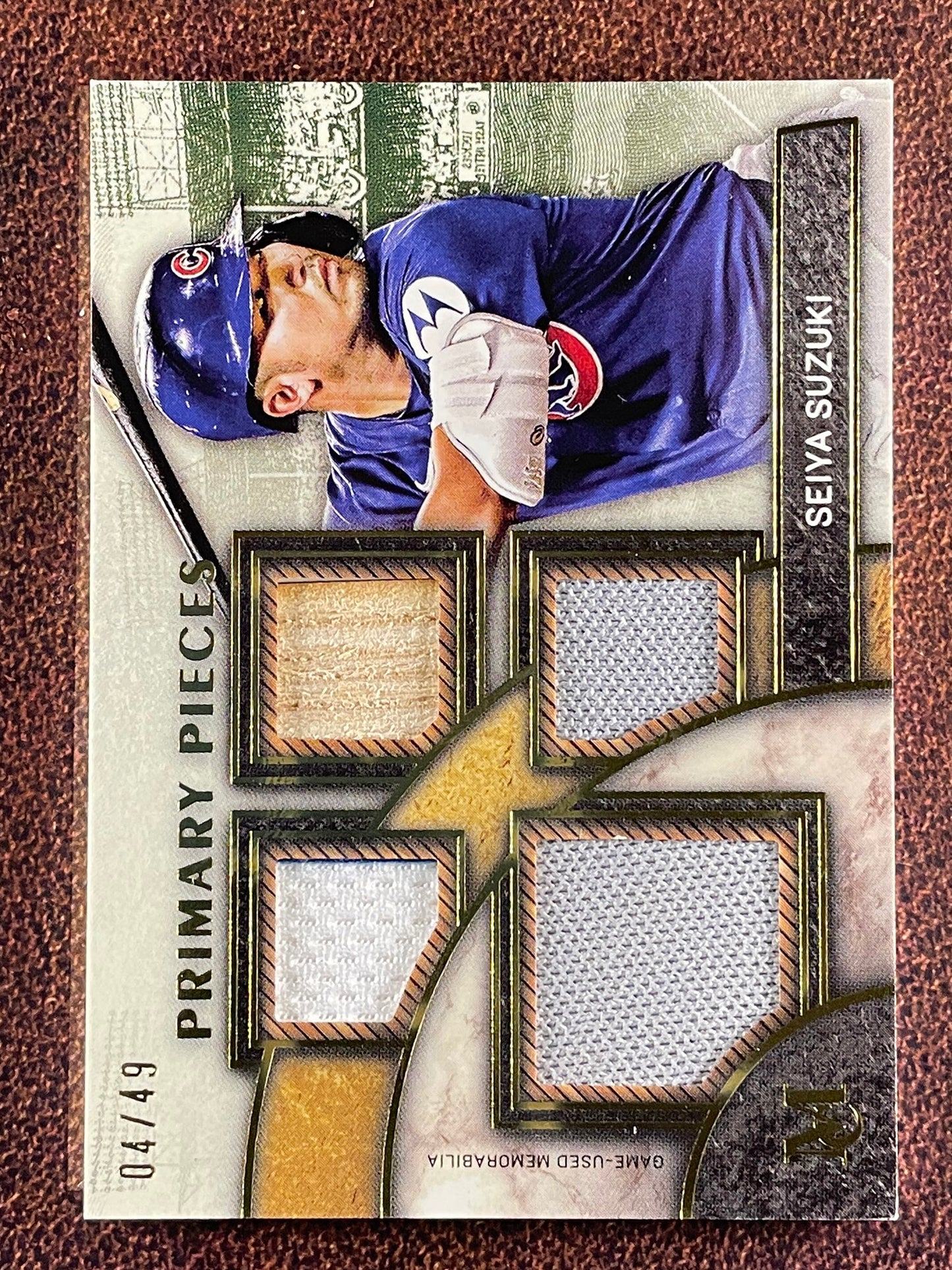 Seiya Suzuki - 2025 Topps Museum Collection - Primary Pieces Quad RELIC /49 - Cubs