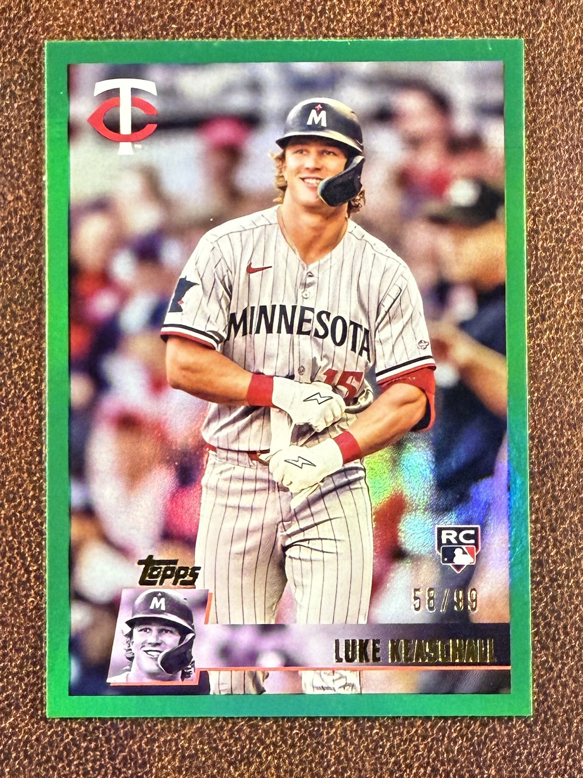 Luke Keaschall - 2025 Topps Archives - GREEN Rookie /99 - Twins