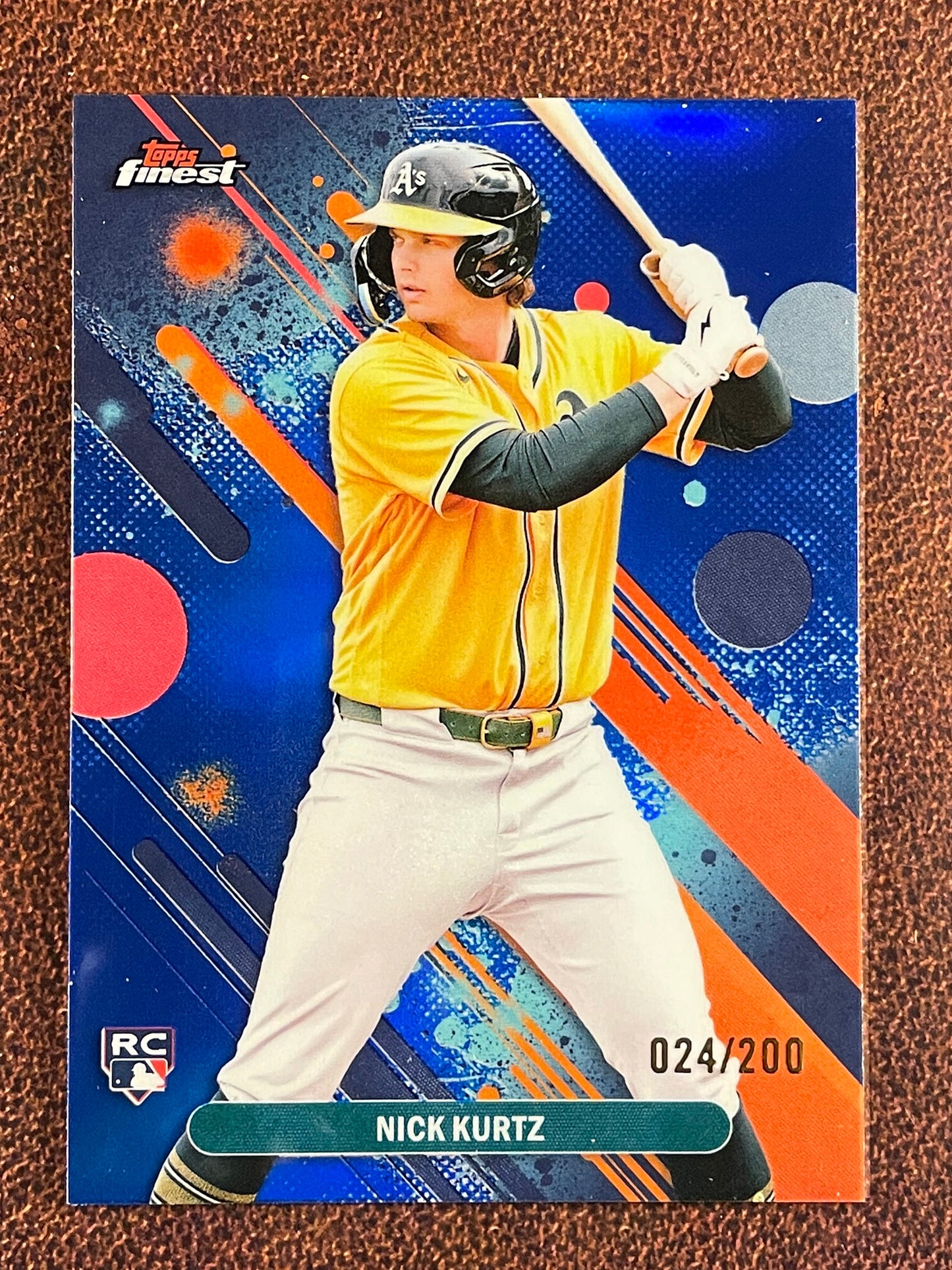 Nick Kurtz - 2025 Topps Finest - BLUE Common Rookie /200 - Athletics
