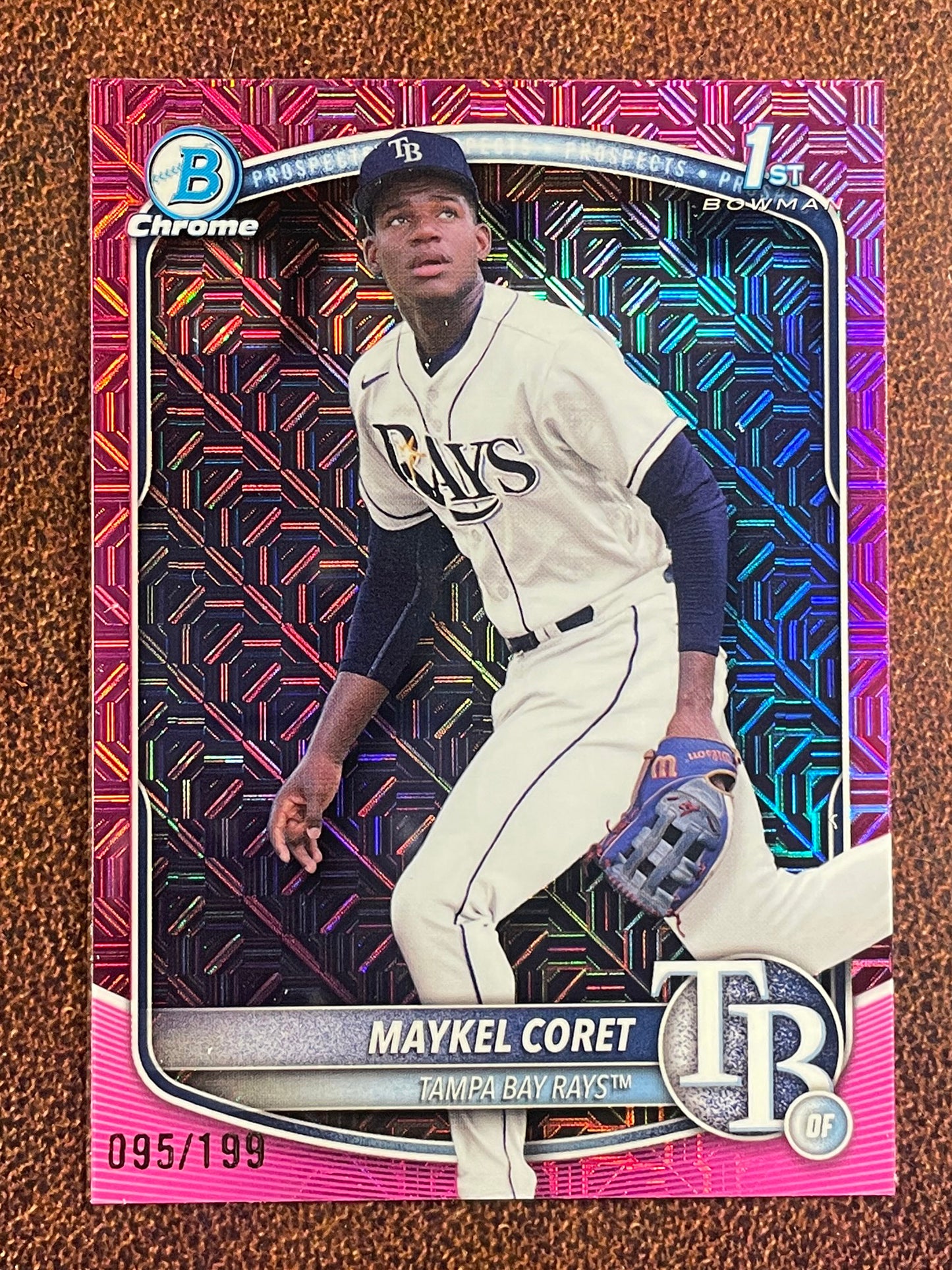 Maykel Coret - 2025 Bowman Chrome - FUCHSIA 1st Bowman MOJO /199 - Rays