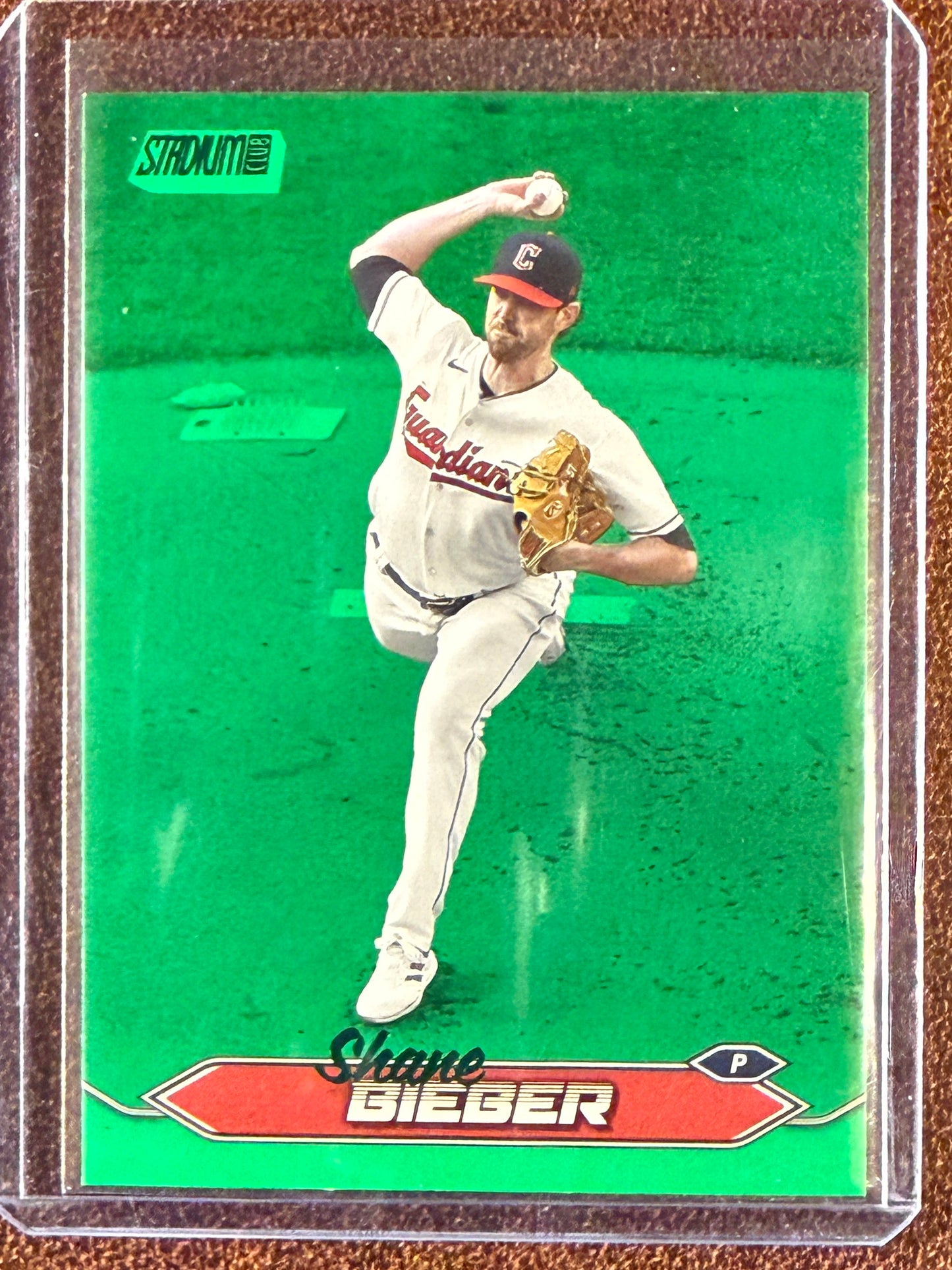 Shane Bieber - 2024 Topps Stadium Club - GREEN /199 - Guardians