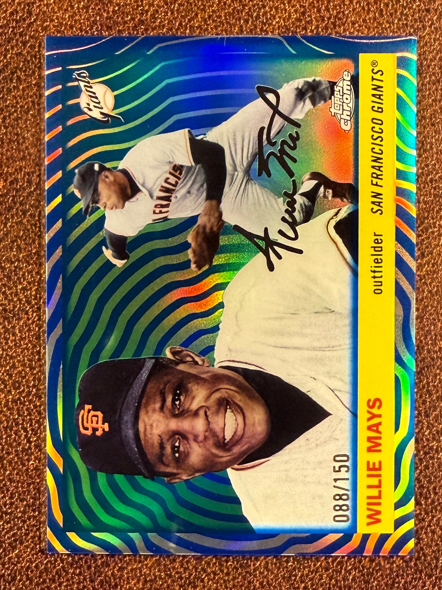 Willie Mays - 2025 Topps Chrome Platinum - BLUE Vibrations /150 - Giants