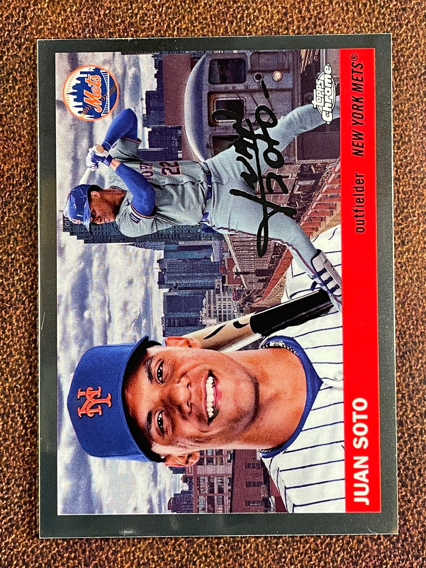 Juan Soto - 2025 Topps Chrome Platinum - City Variation SP - Mets