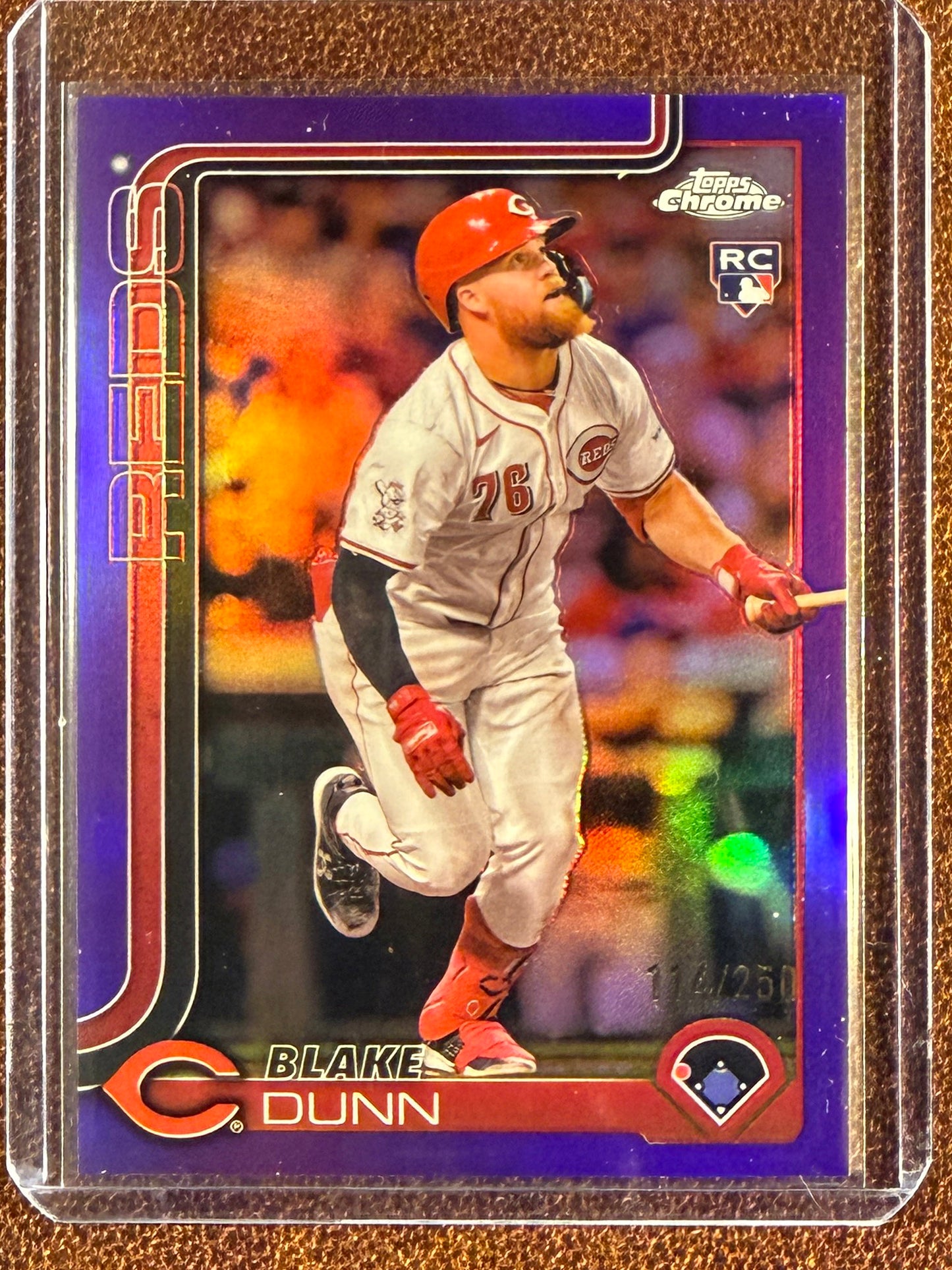 Blake Dunn - 2025 Topps Chrome - Rookie PURPLE Refractor /250 - Reds