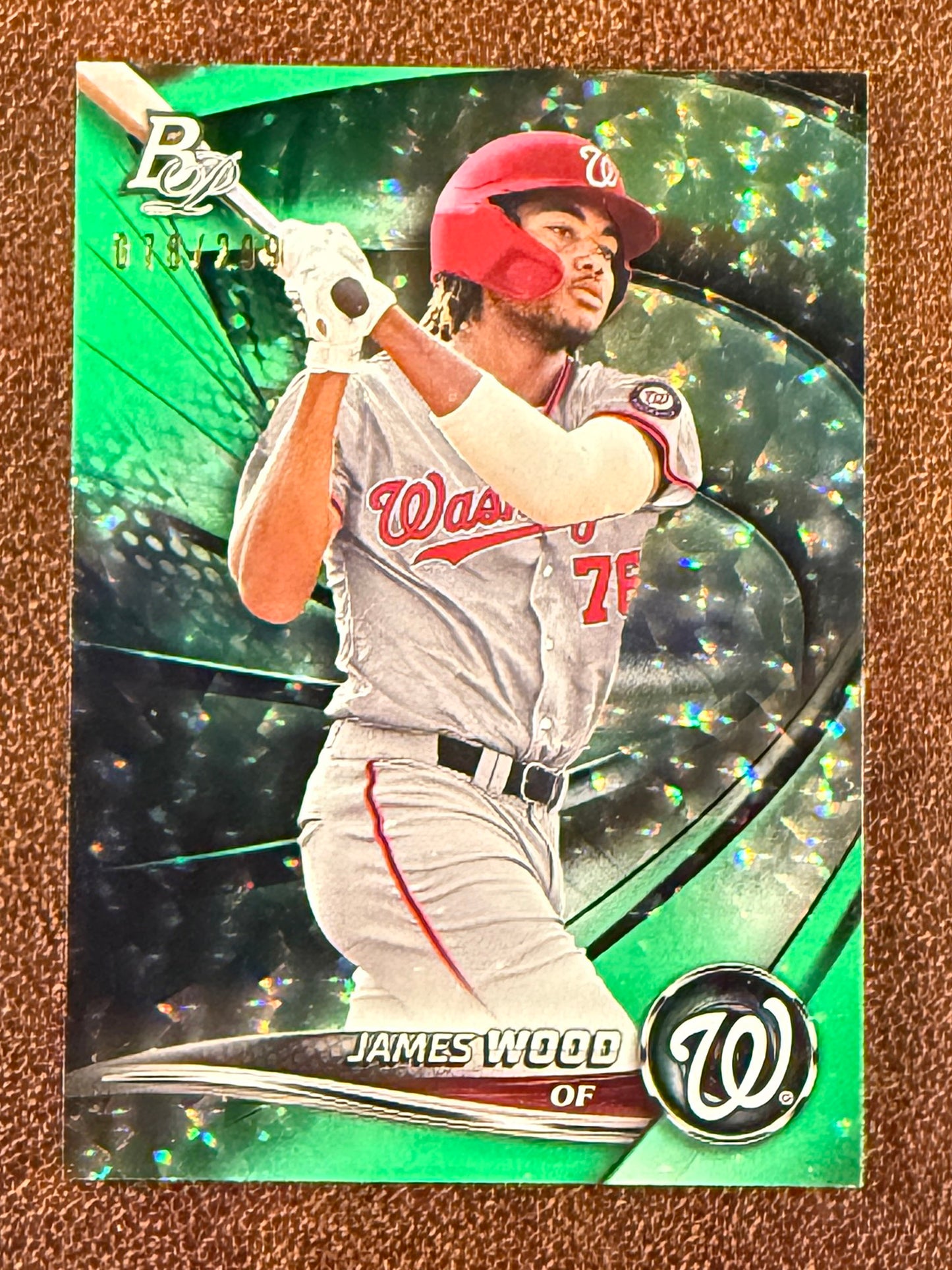 James Wood - 2022 Bowman Platinum - GREEN Ice /299 - Nationals