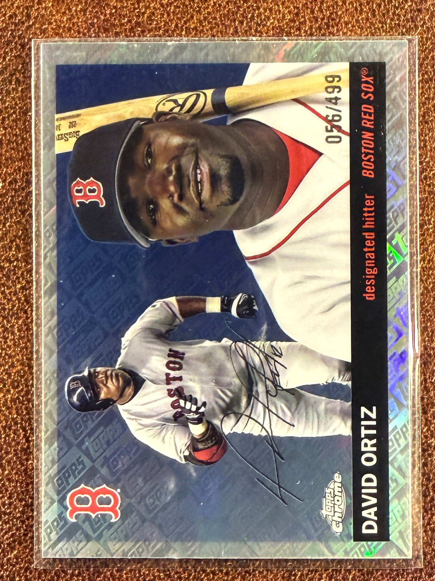 David Ortiz - 2025 Topps Chrome Platinum - Topps Logo Fractor /499 - Red Sox