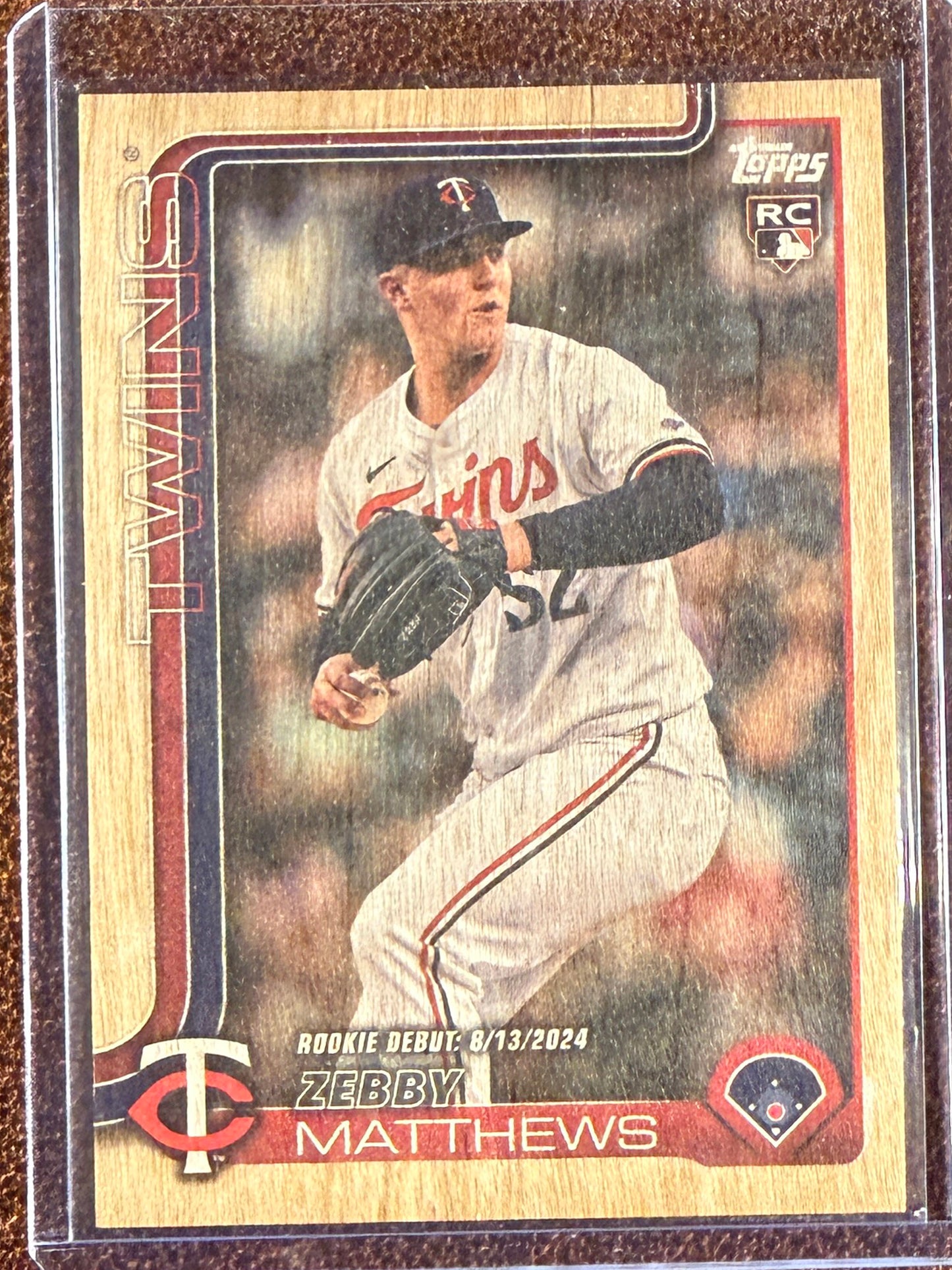 Zebby Matthews - 2025 Topps Update - Wood Parallel /25 - Twins
