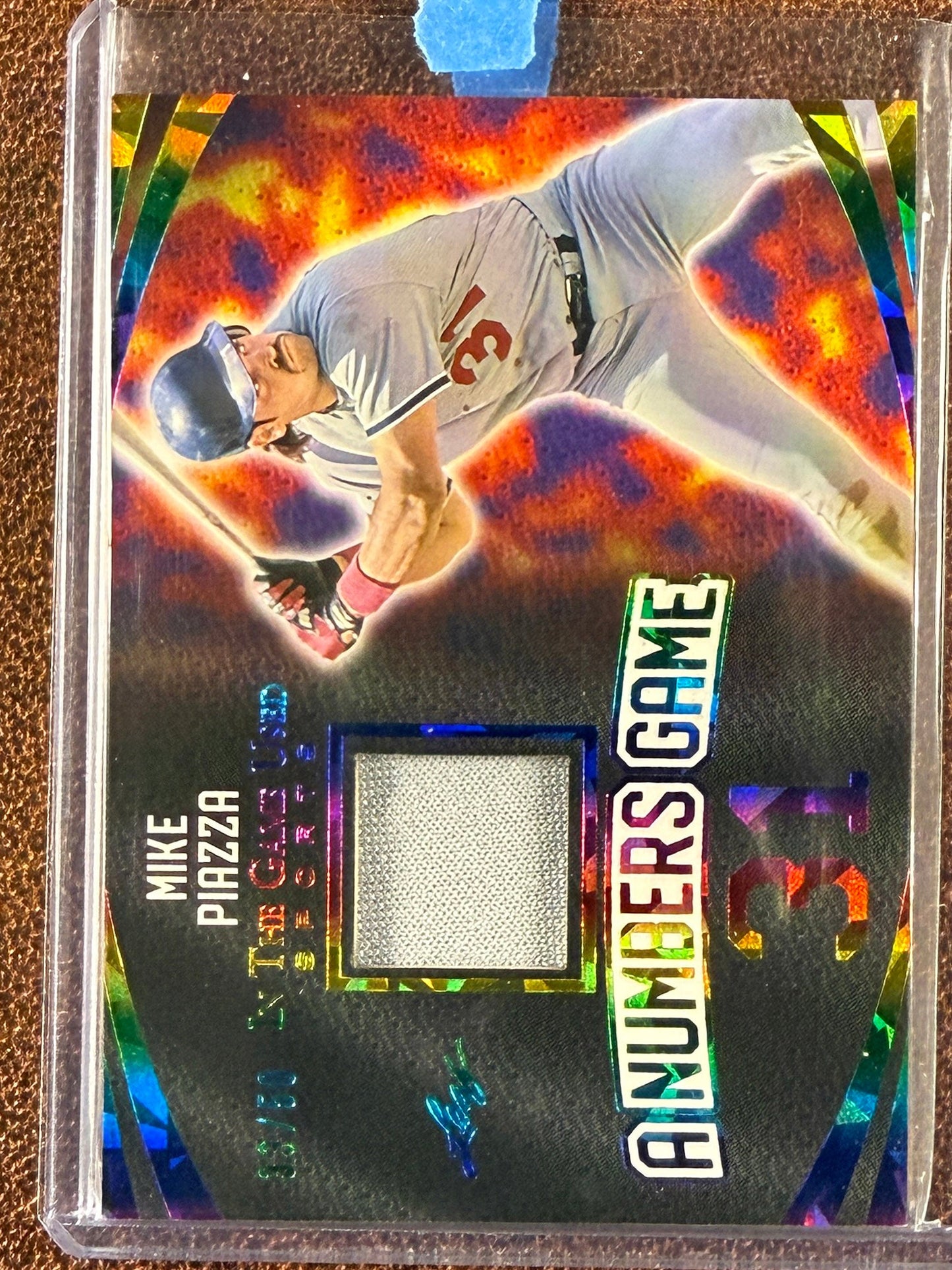 Mike Piazza - 2024 Leaf - A Numbers Game /50 - Dodgers