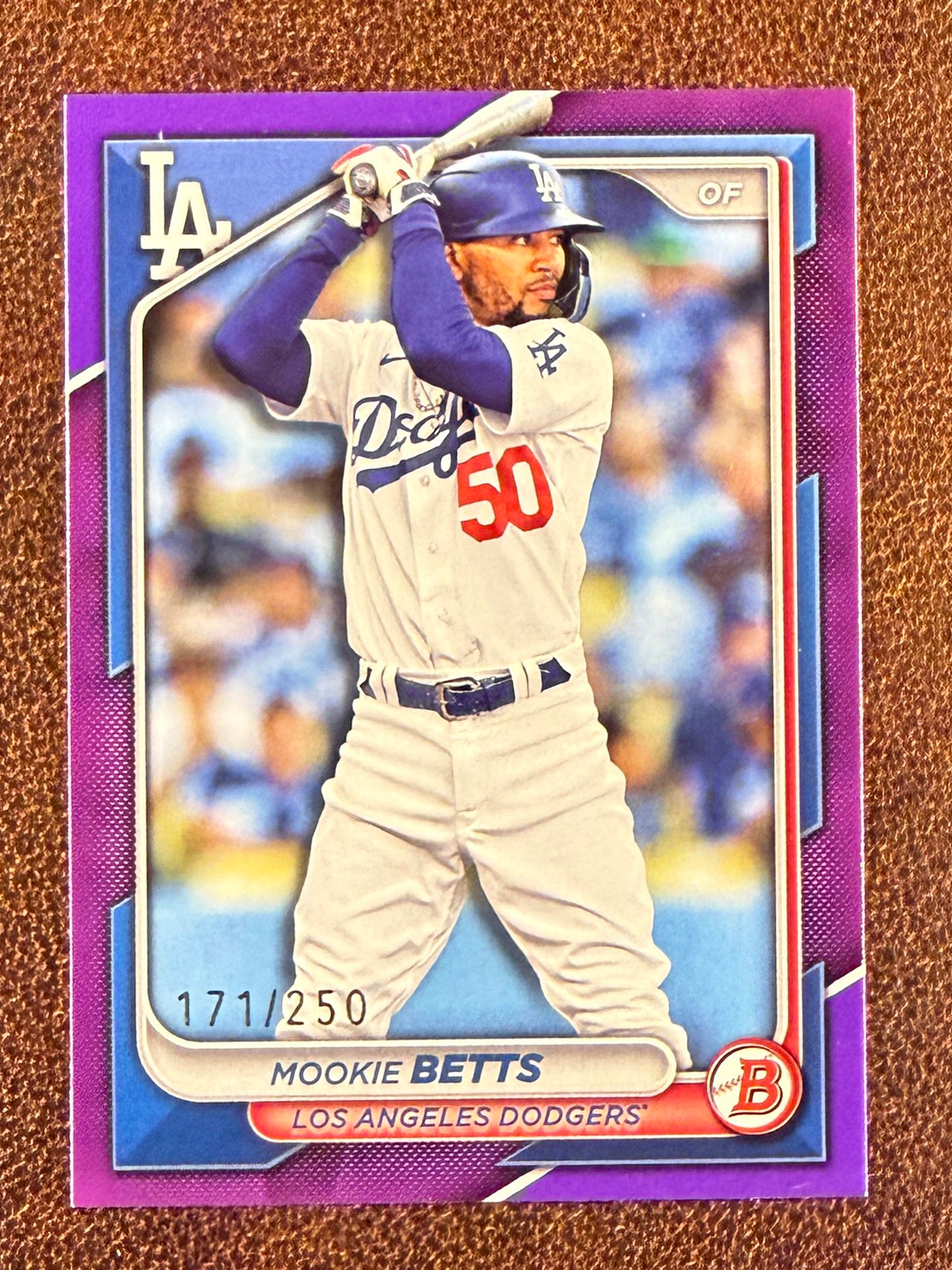 Mookie Betts - 2024 Bowman - PURPLE Paper /250 - Dodgers