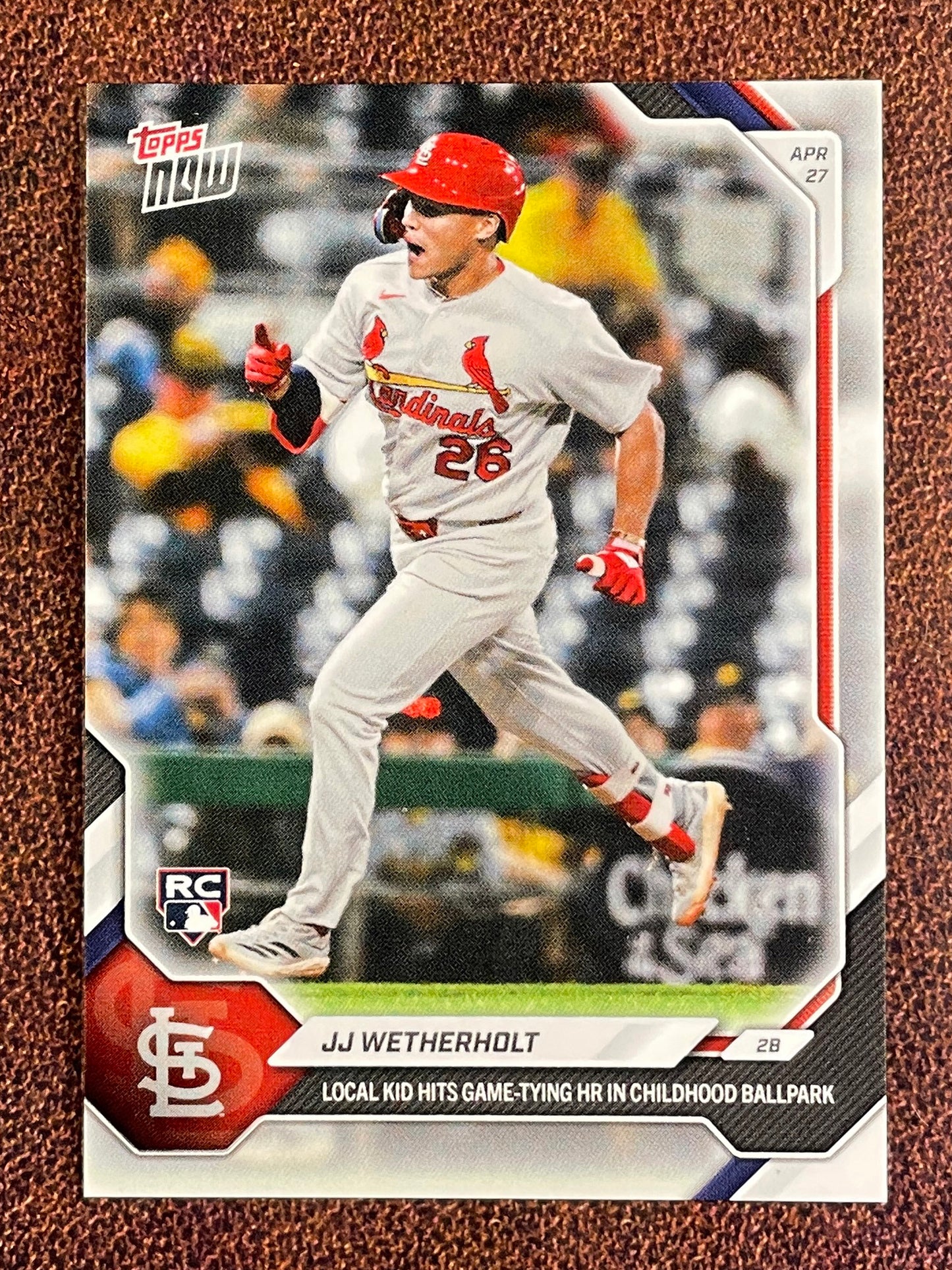 JJ Wetherholt - 2026 Topps Now - Card 134 (PR: 2304) Rookie - Cardinals