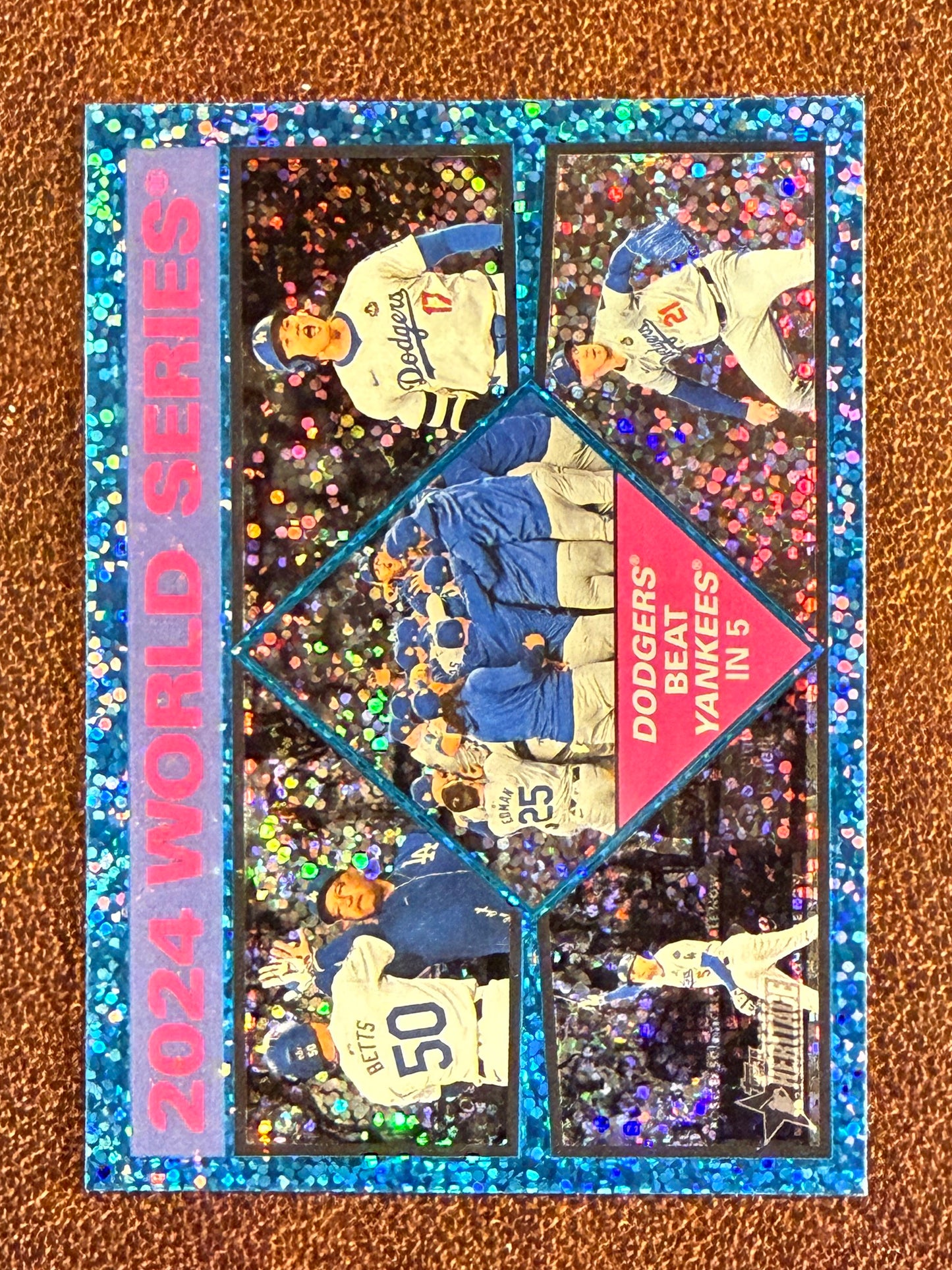 Dodgers Team Card / Shohei Ohtani - 2025 Topps Heritage - Blue Sparkle - Dodgers