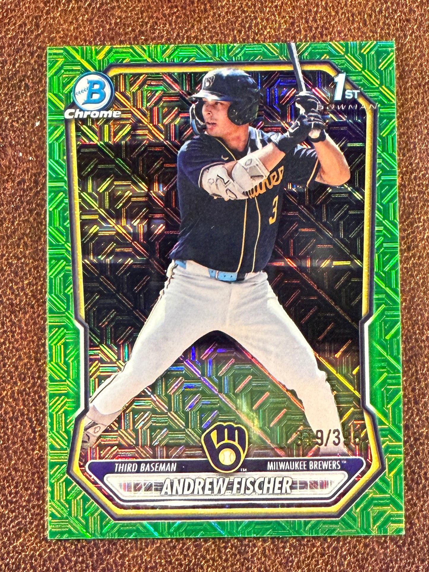 Andrew Fischer - 2026 Bowman - Neon Green 1st Bowman MOJO - Brewers