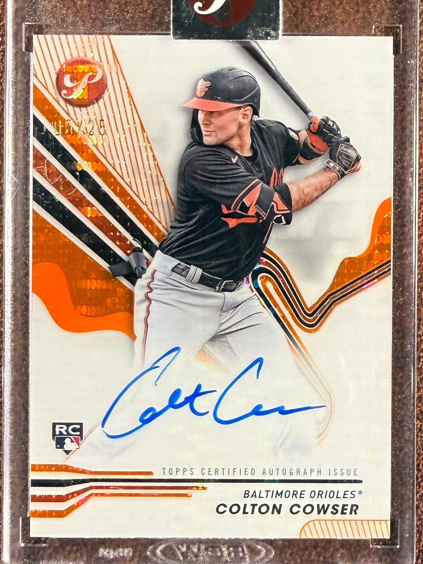 Colton Cowser - 2024 Topps Pristine - Rookie Orange Pulsar AUTO /25 - Orioles